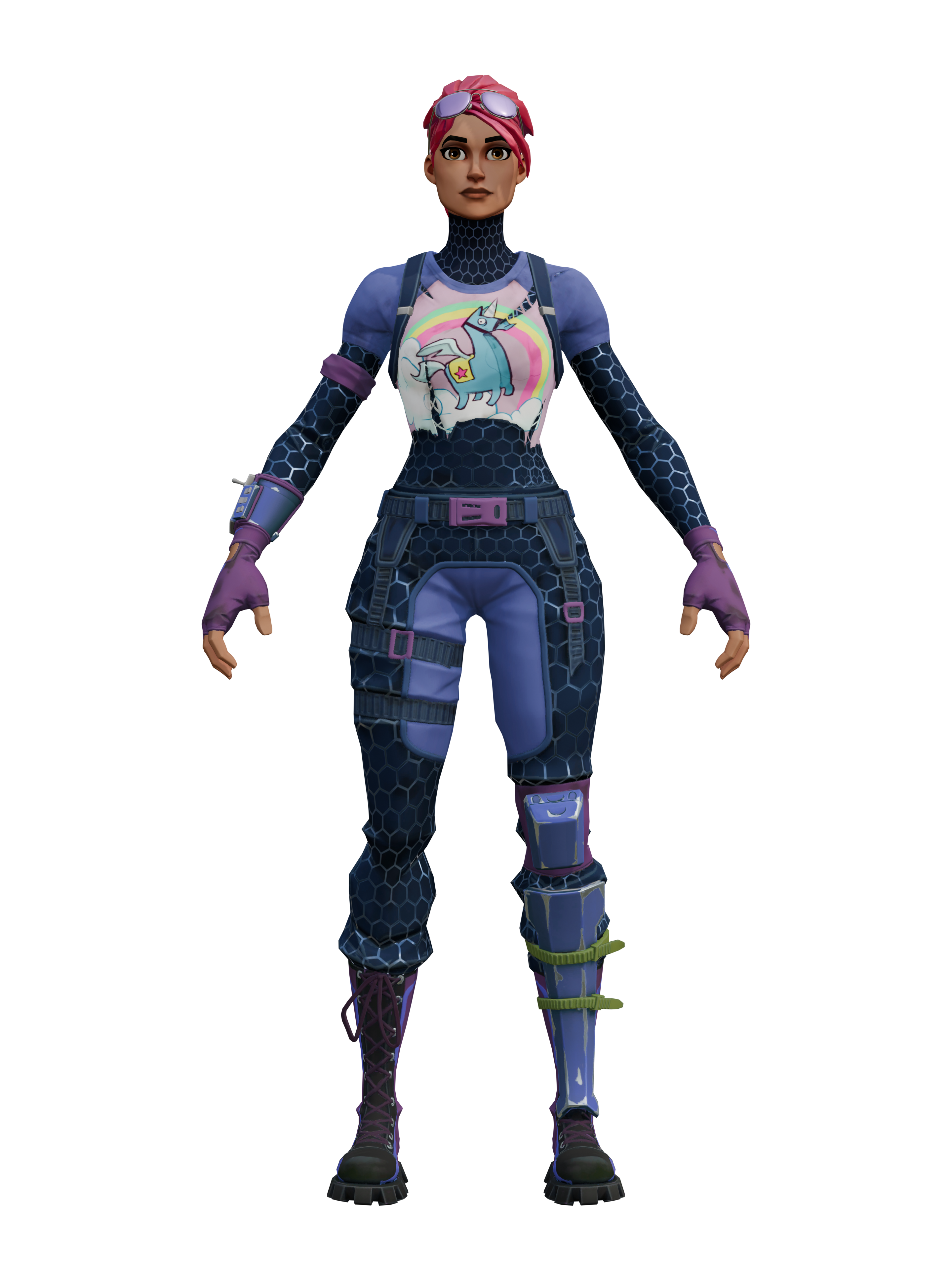 Terreur fluo, rendu 4K transparent