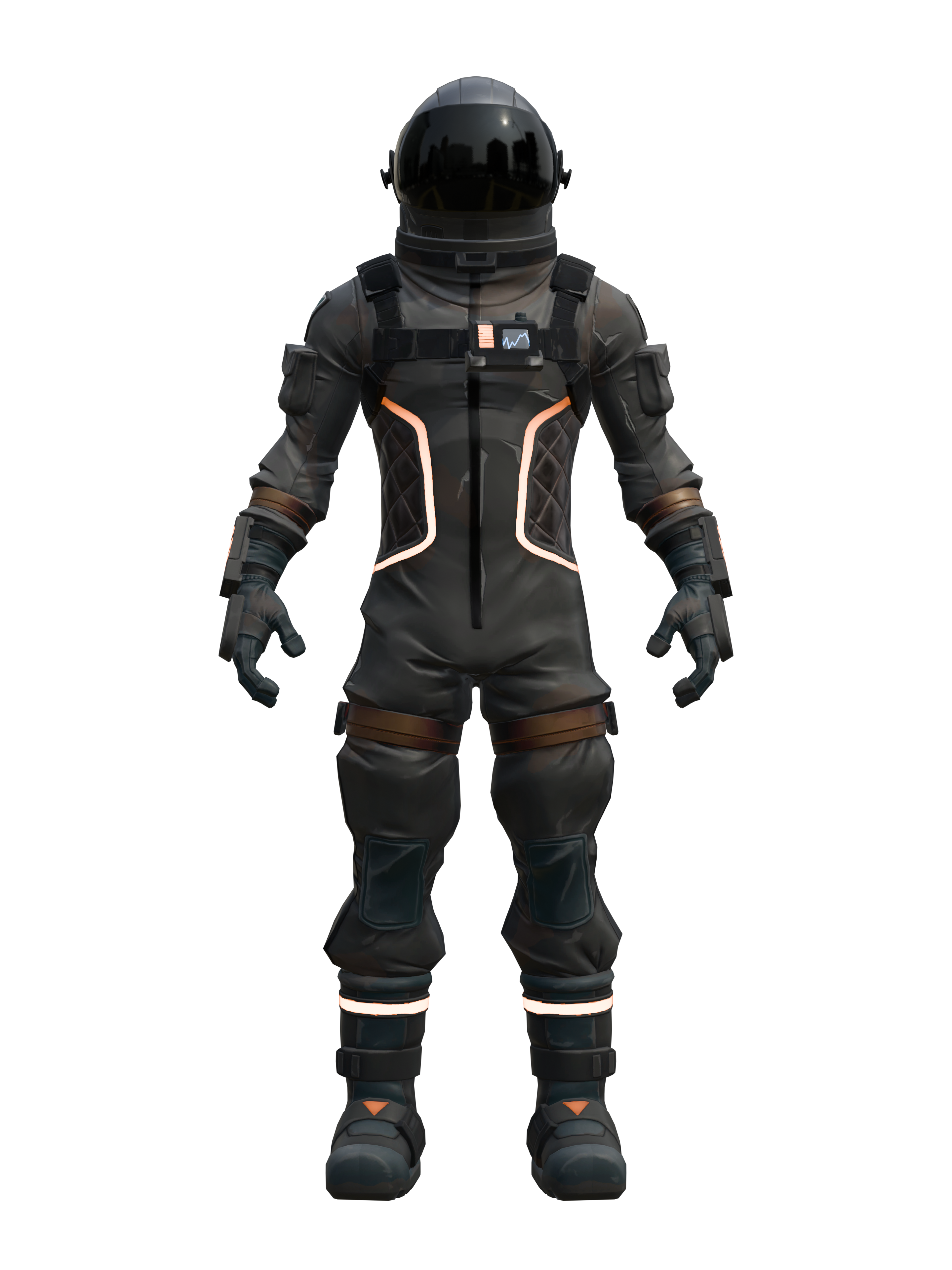 Viajero oscuro, render 4K transparente