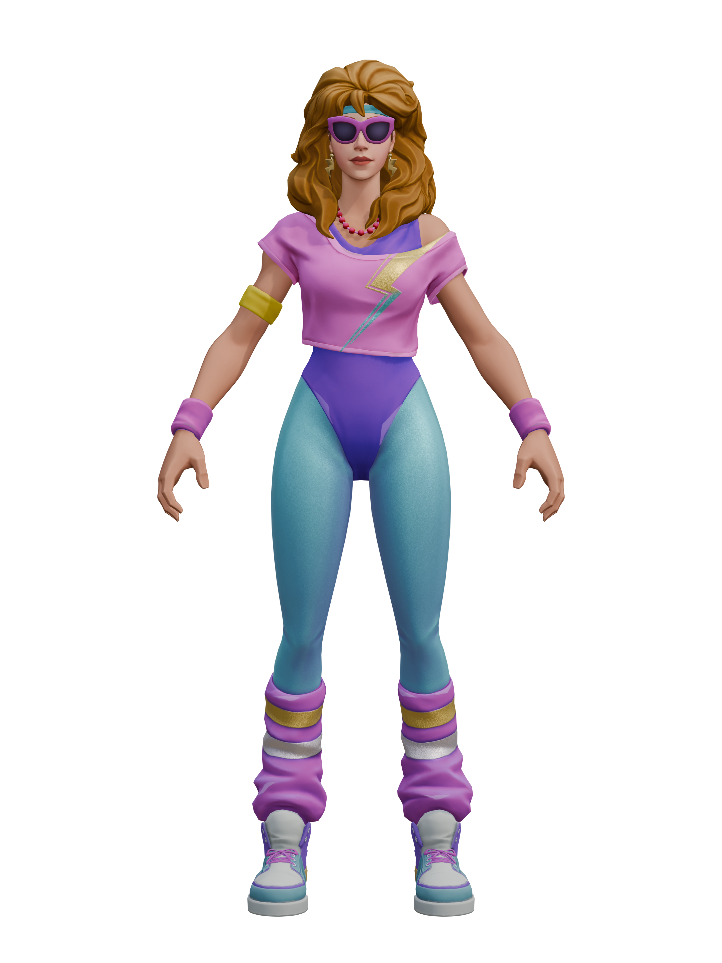 Aerobic-Assassinin, transparenter 4K-Render