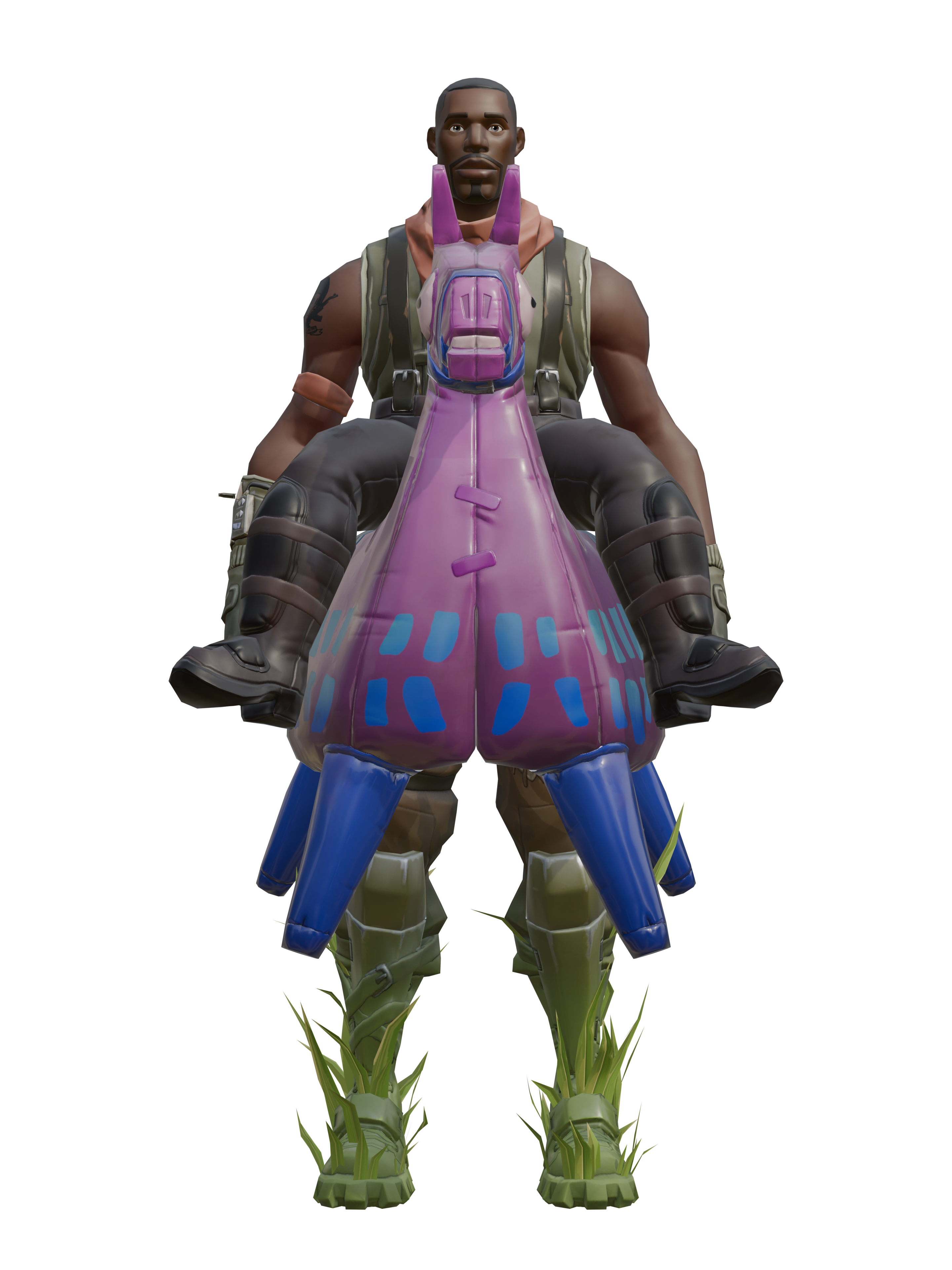 Fier destrier, rendu 4K transparent