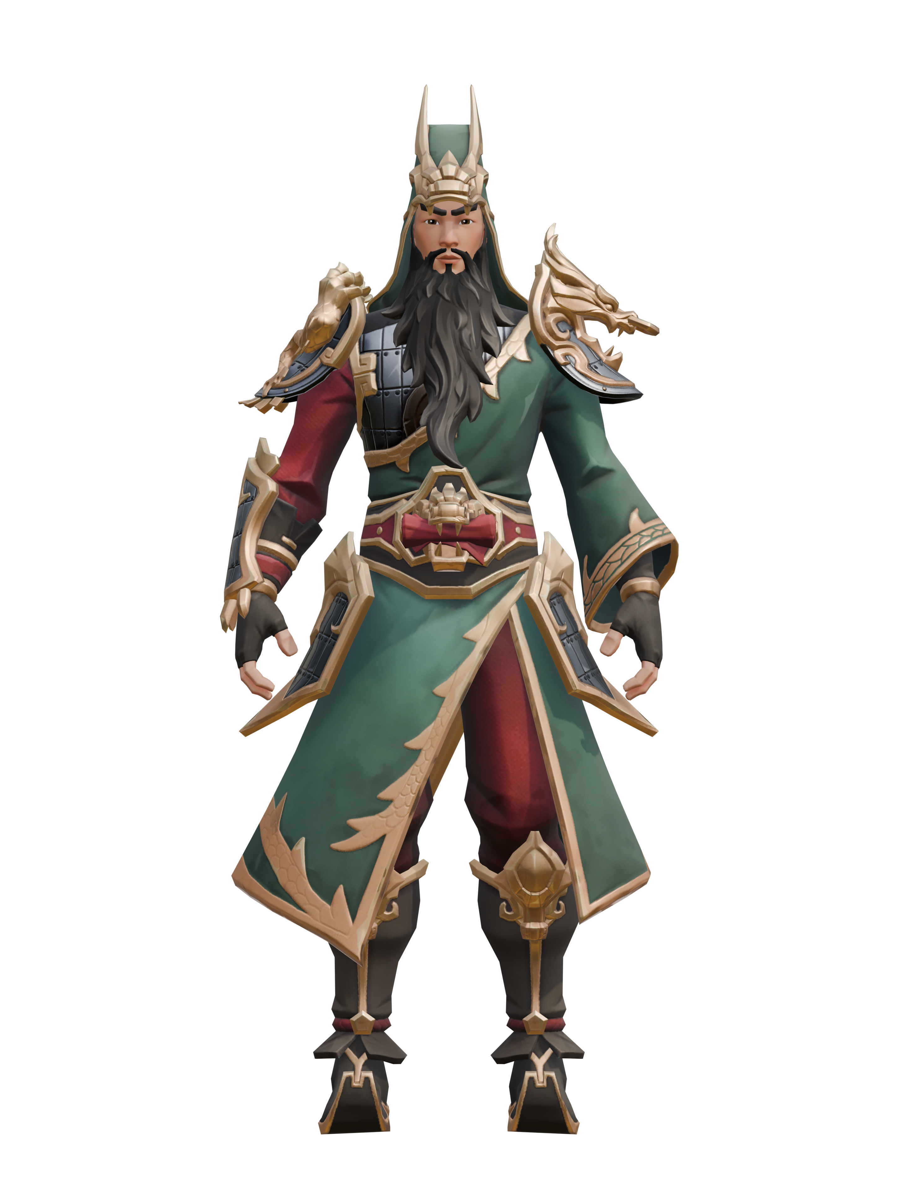Guan Yu, transparenter 4K-Render