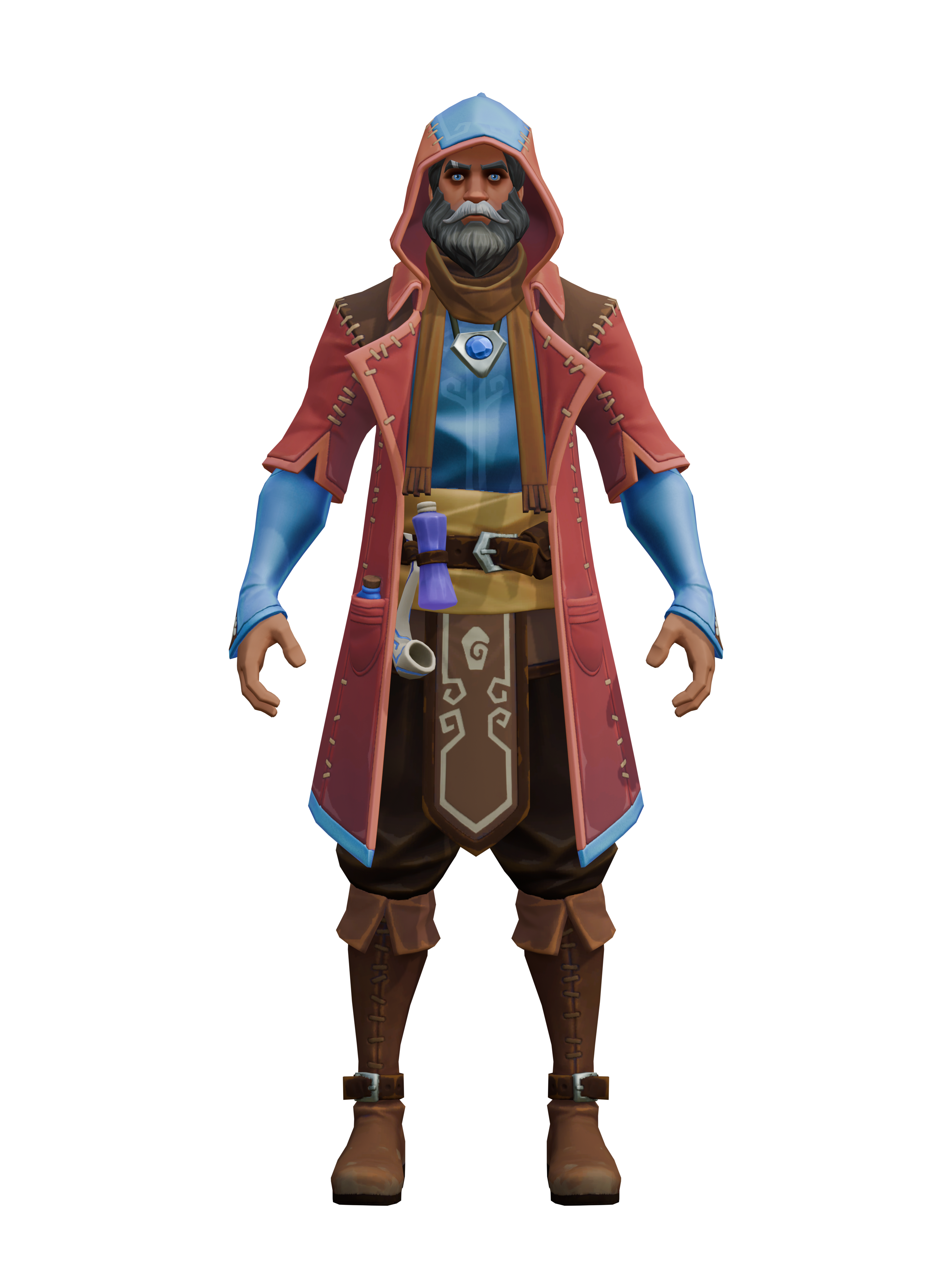 Castor, transparenter 4K-Render