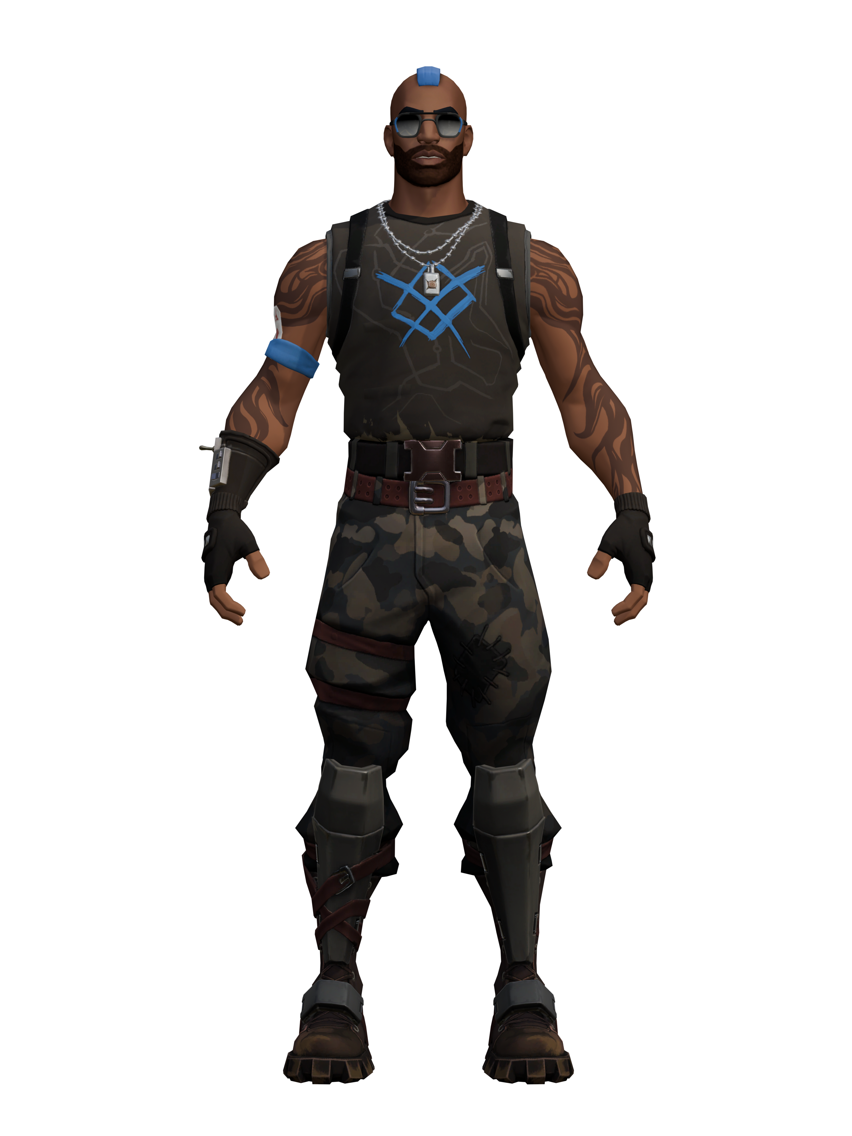 Agente anarquista, render 4K transparente