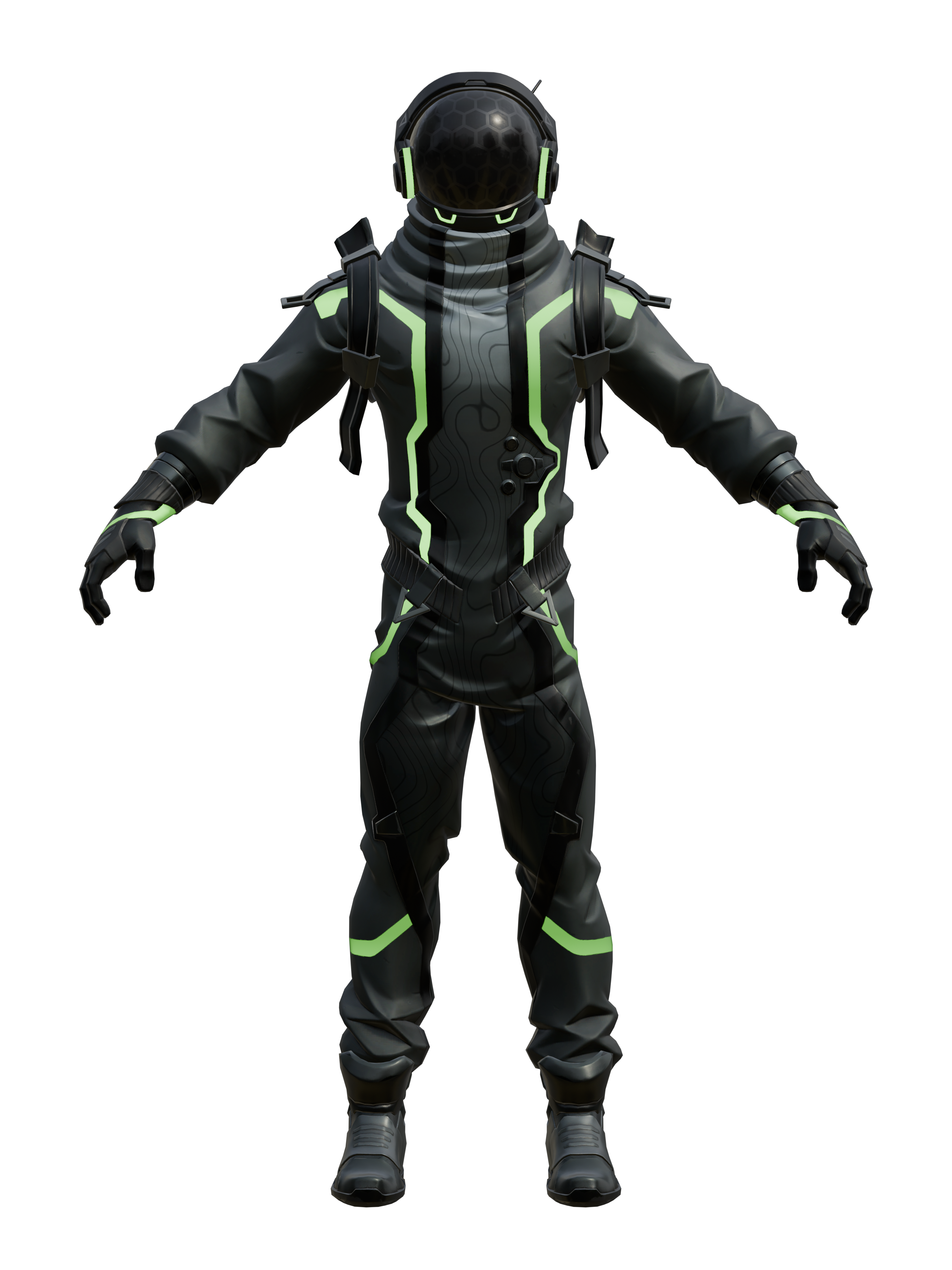 Viajero eterno, render 4K transparente