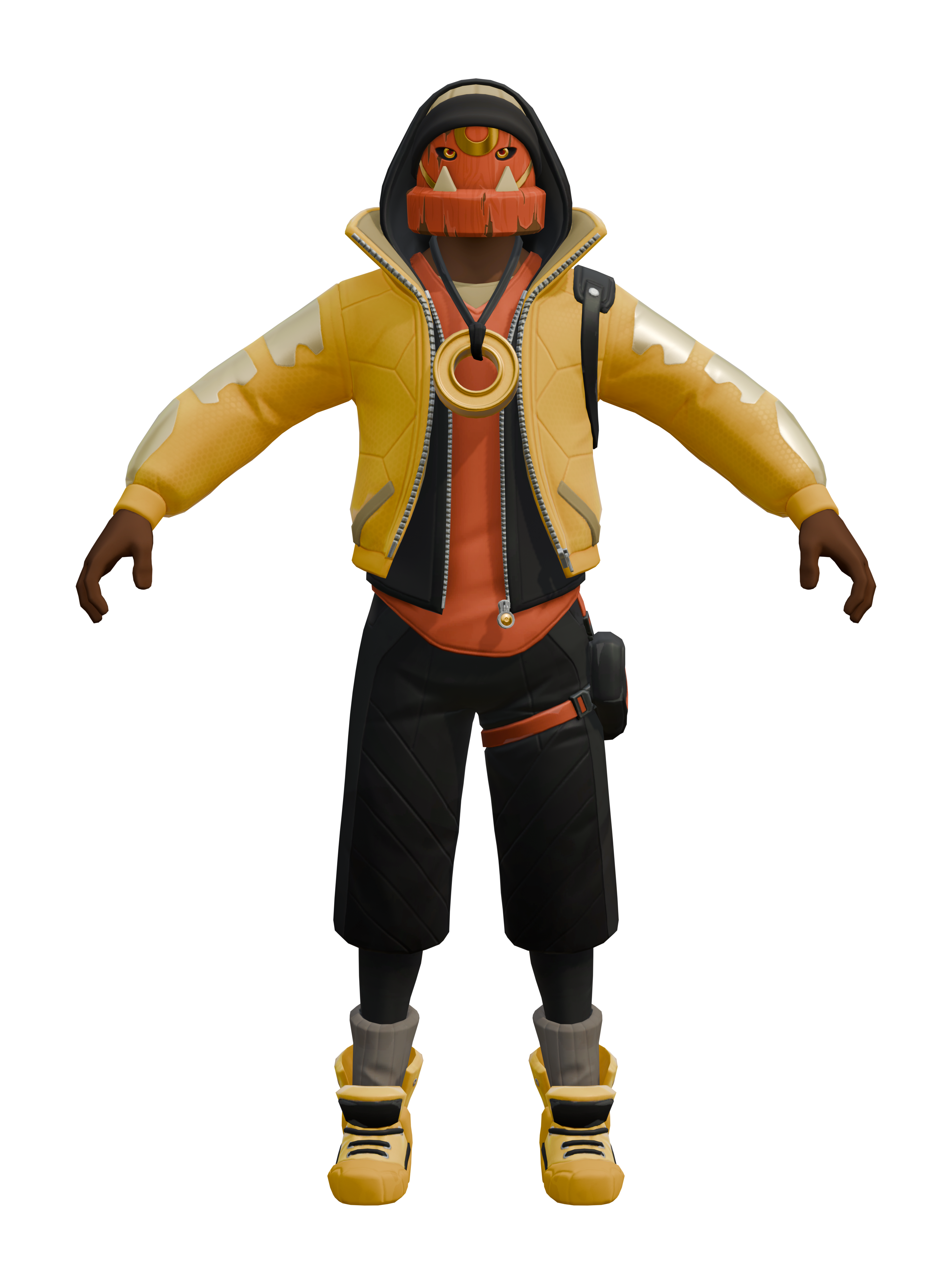 Knochenwespe, transparenter 4K-Render