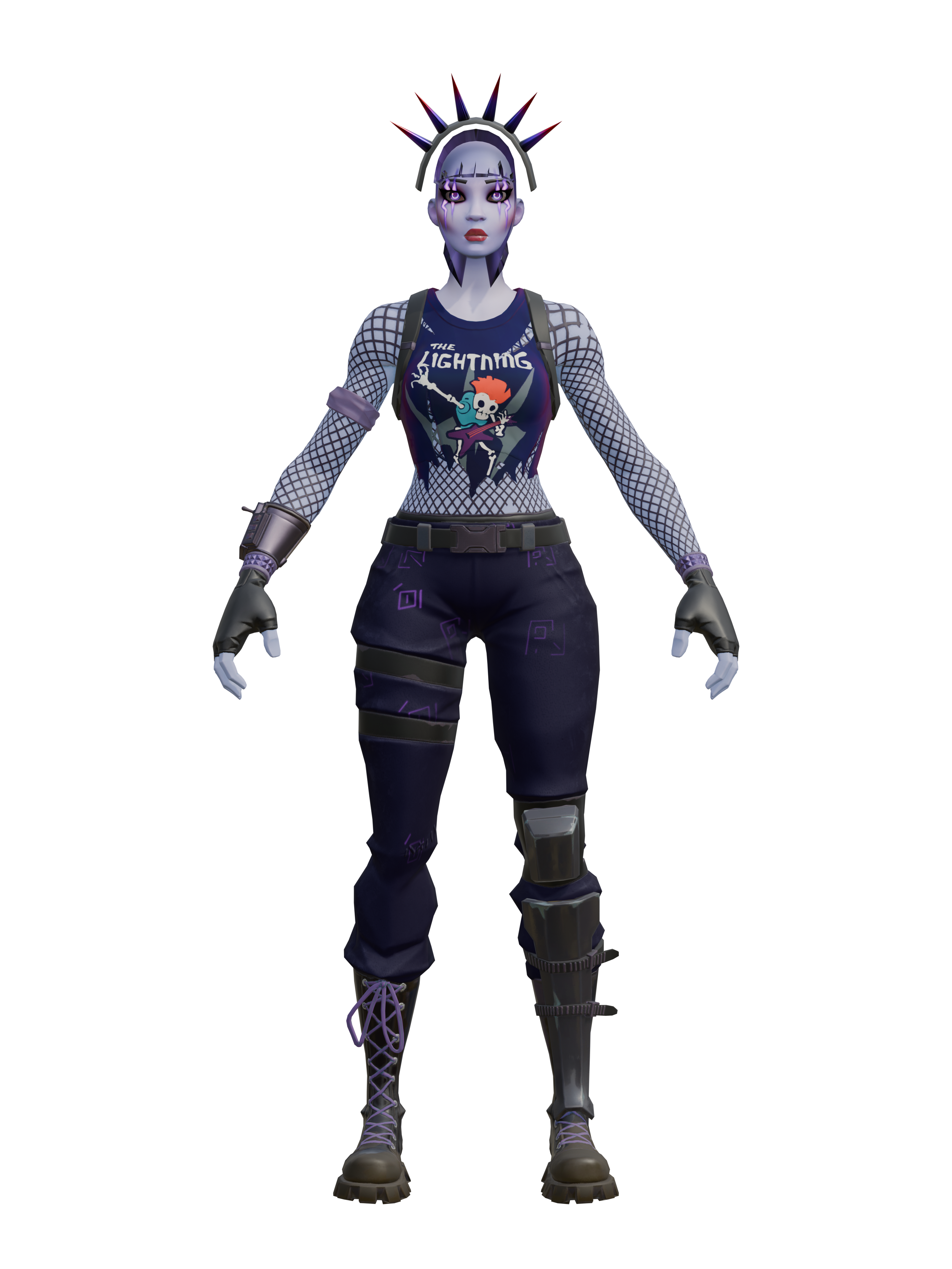 Acorde potente oscura, render 4K transparente