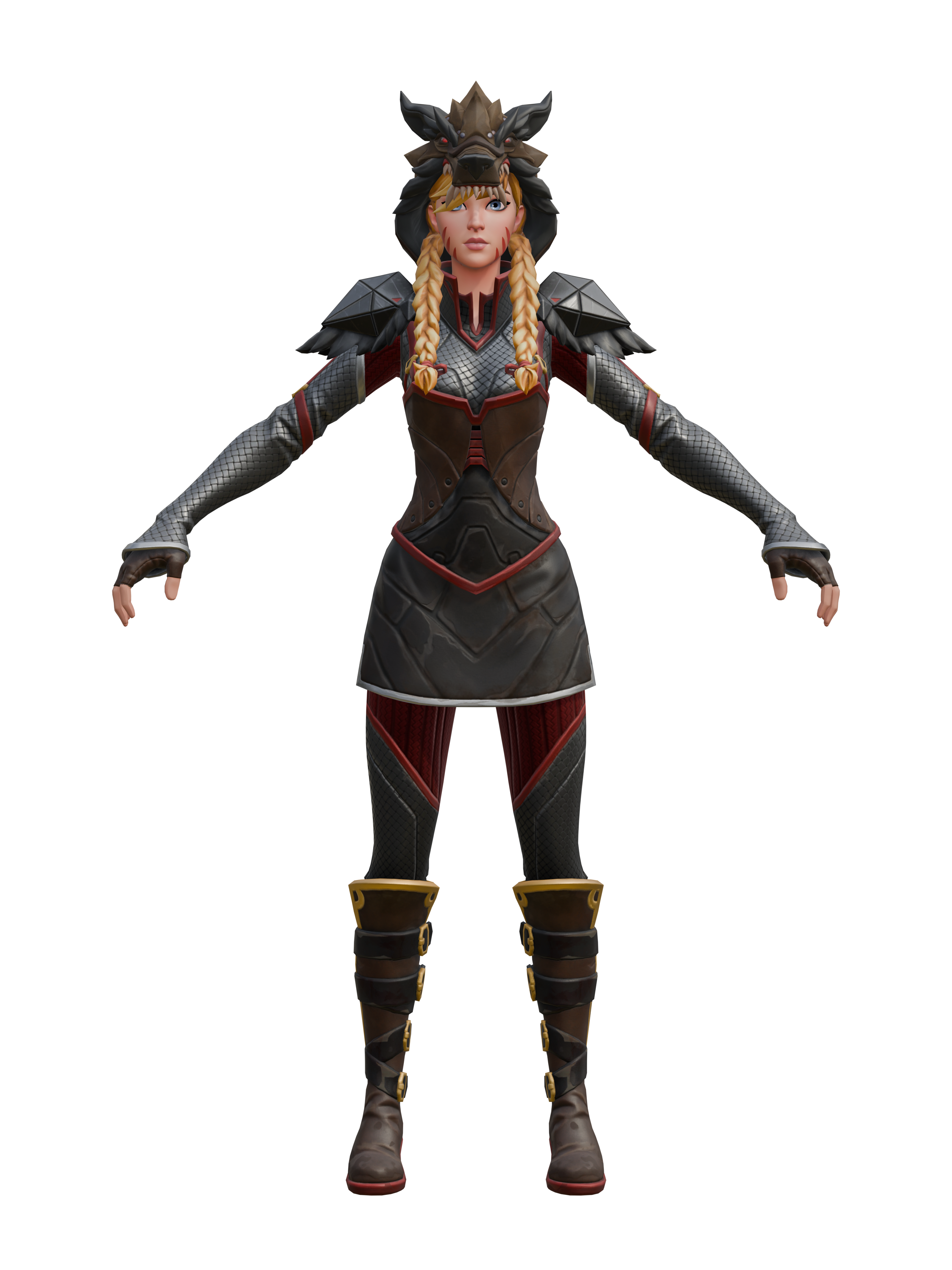 Wolfkäppchen, transparenter 4K-Render