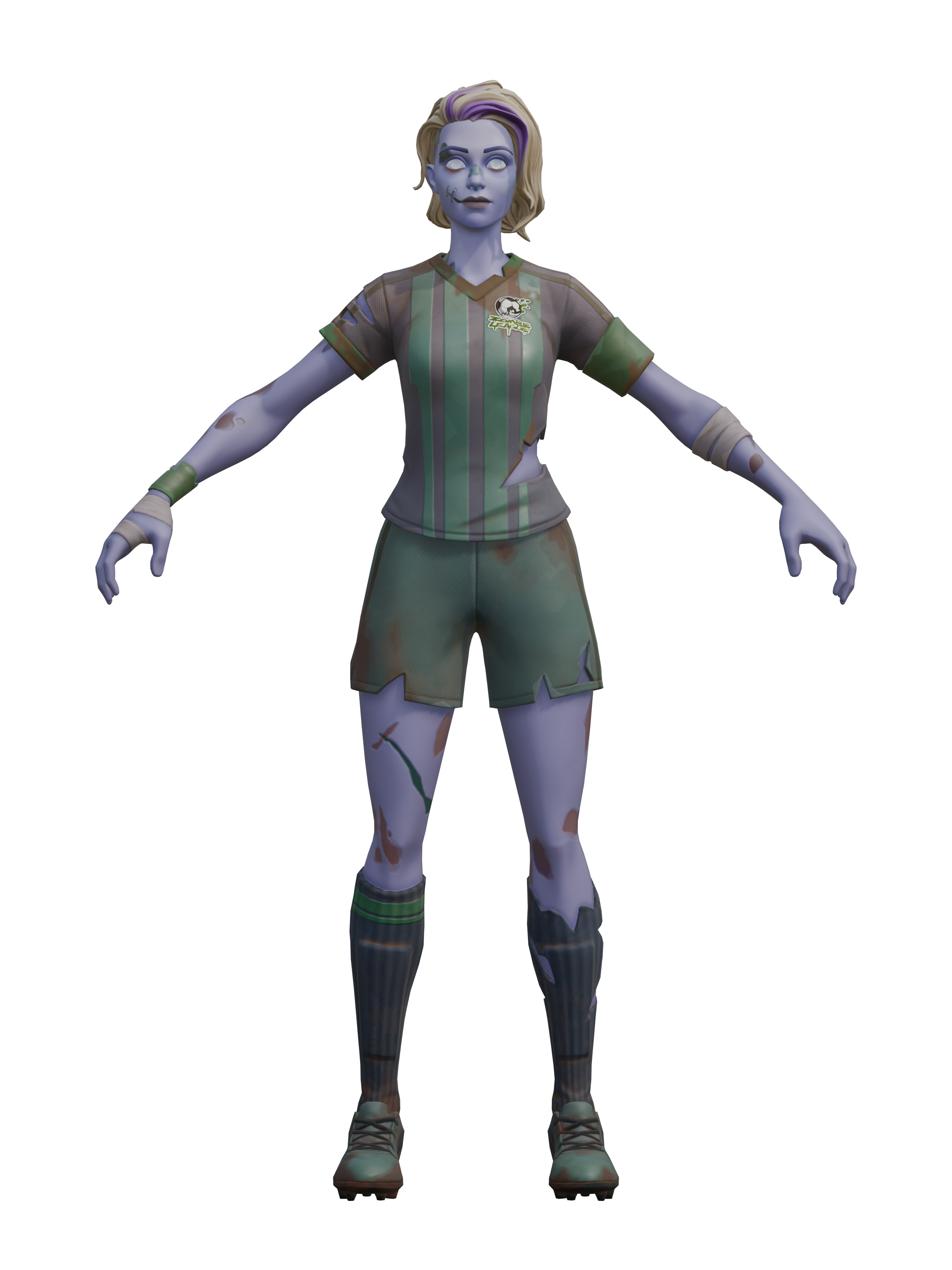 Delantera decadente, render 4K transparente