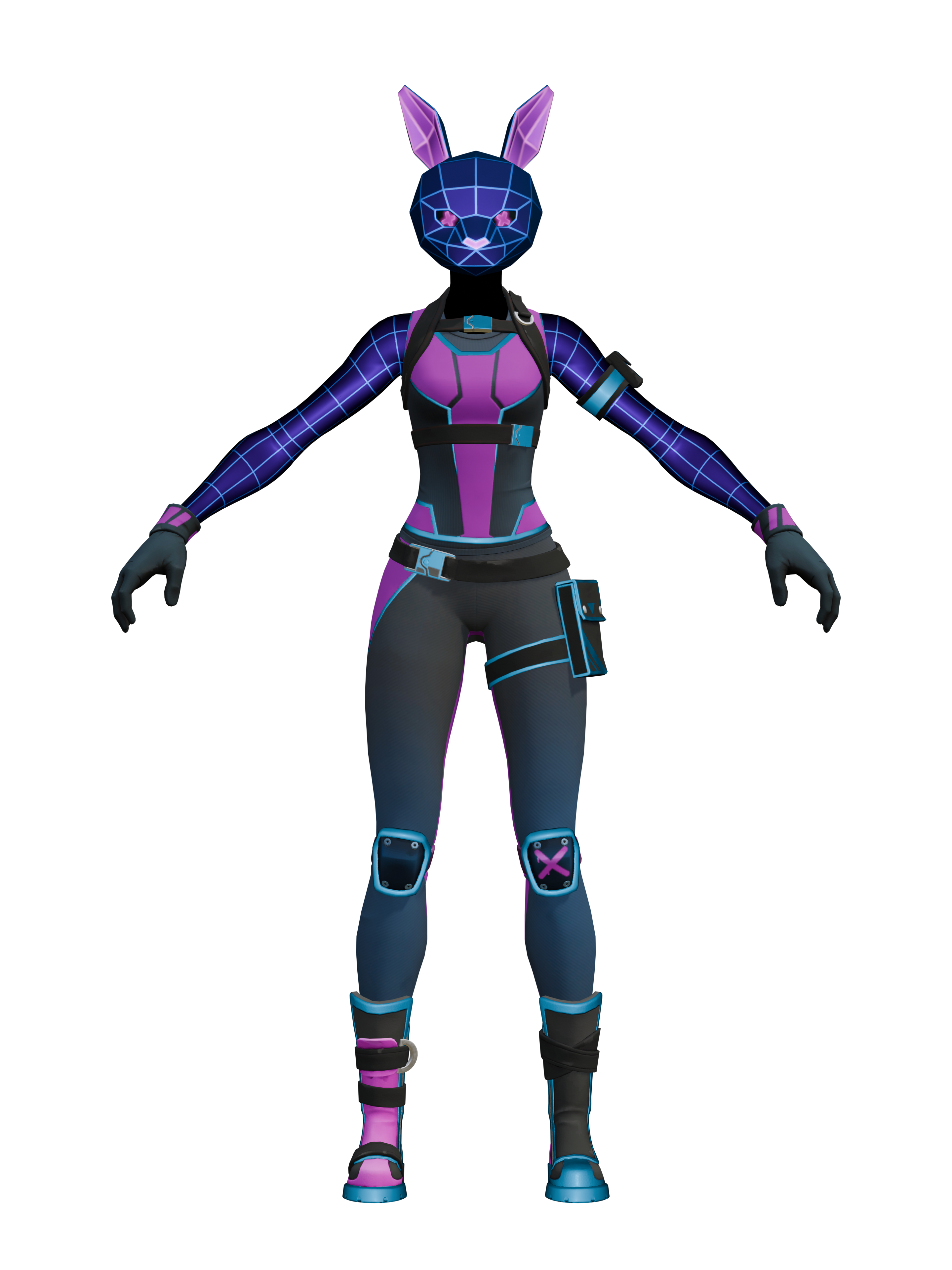 Hasenwolf, transparenter 4K-Render