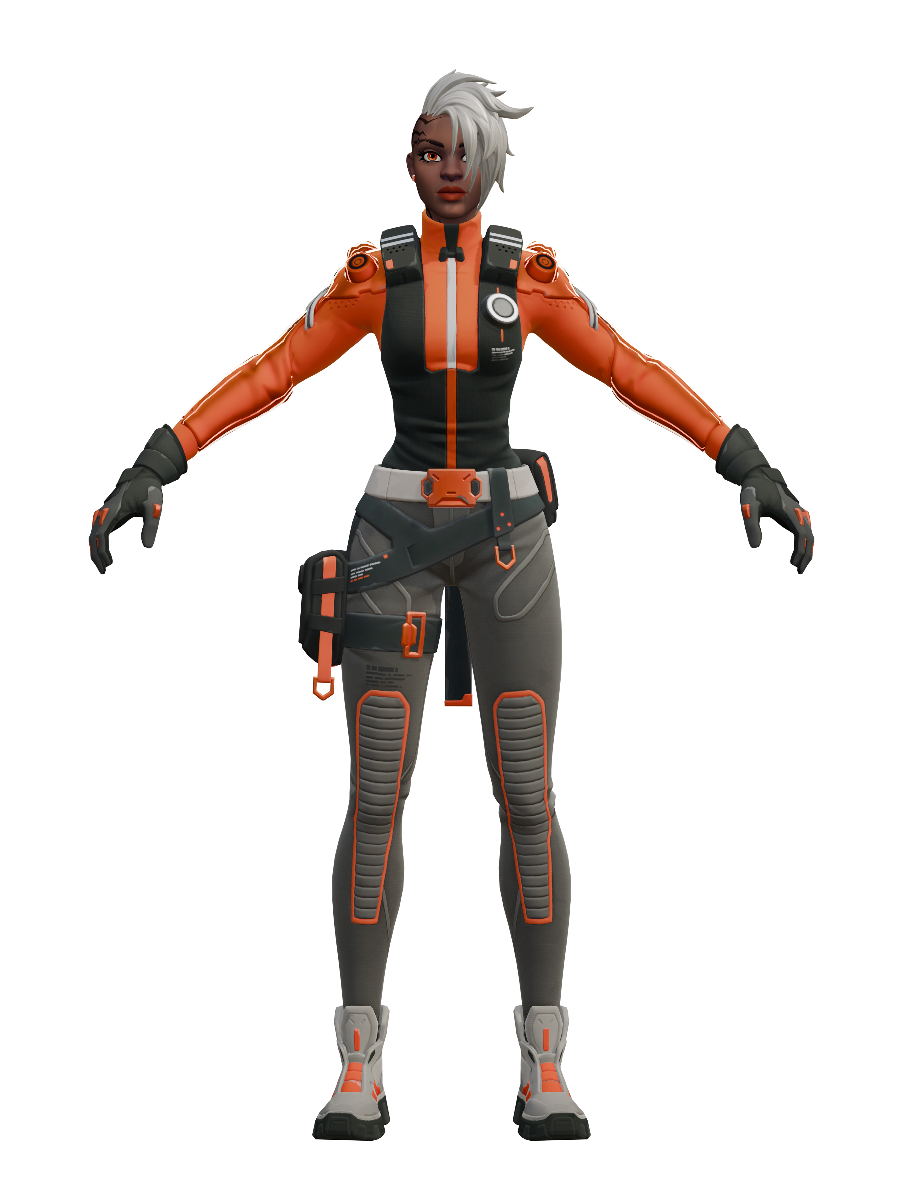 Blockadenbrecherin, transparenter 4K-Render