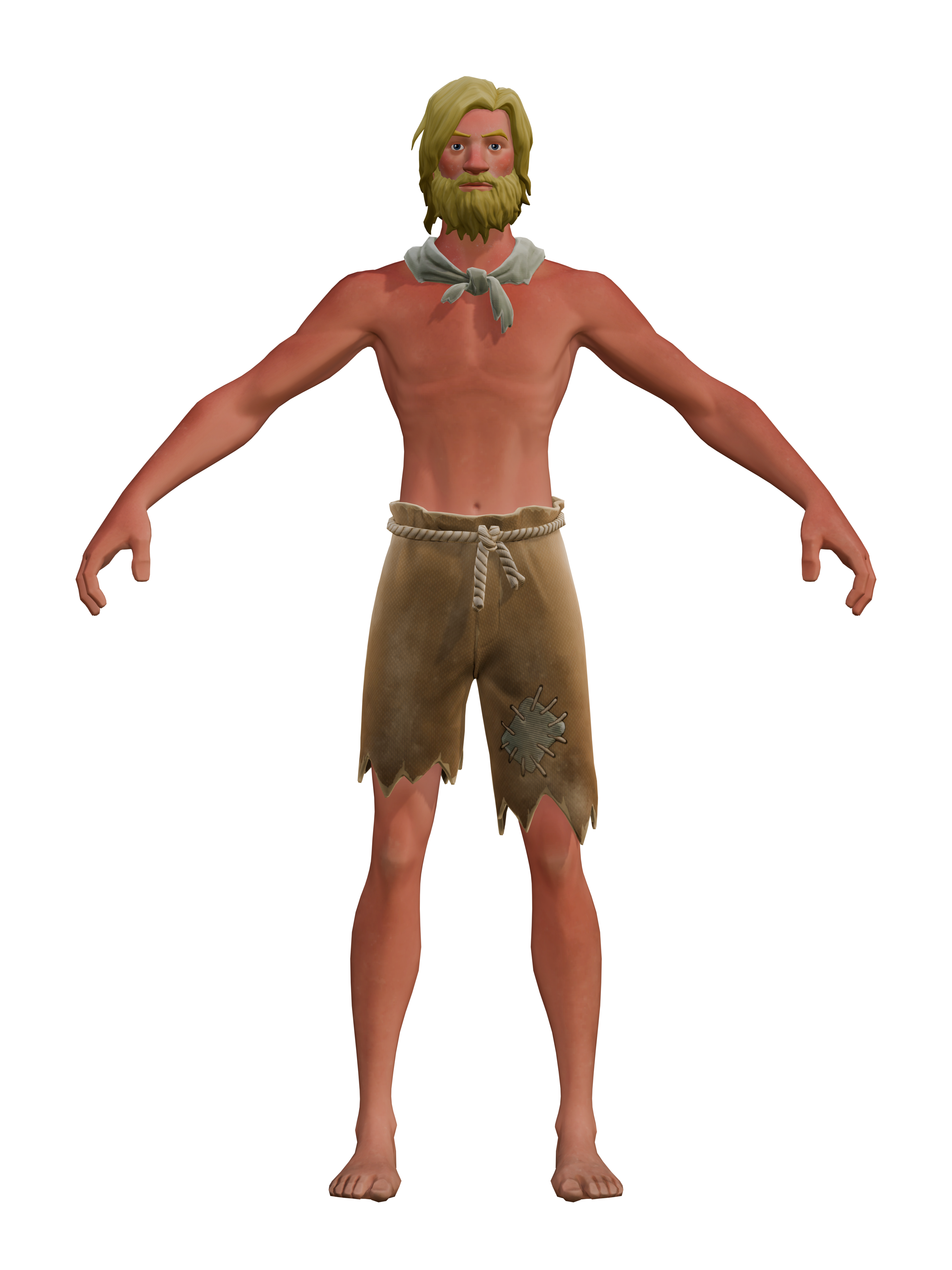 Gestrandeter Jonesy, transparenter 4K-Render