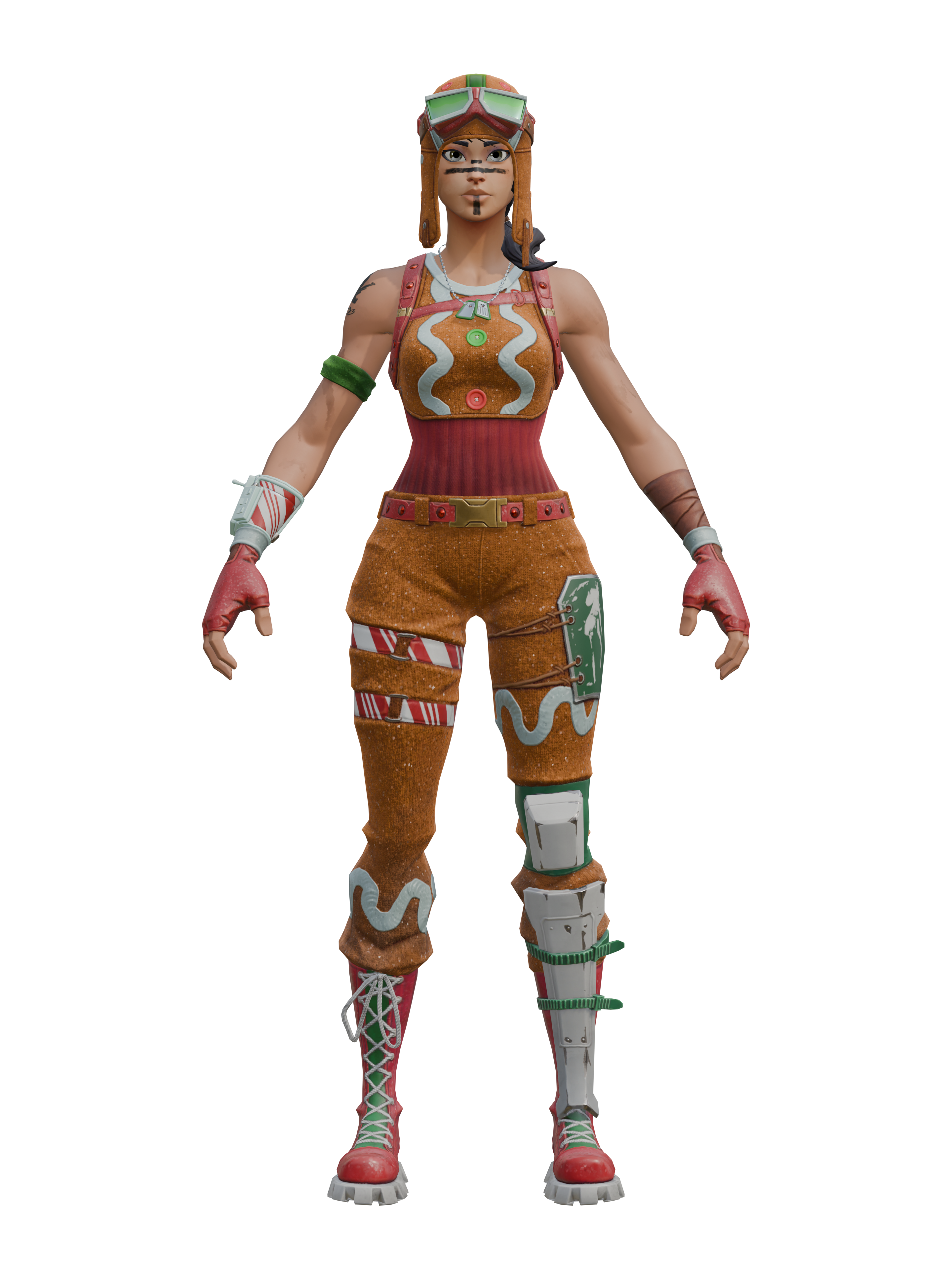 Saqueadora galleta de jengibre, render 4K transparente
