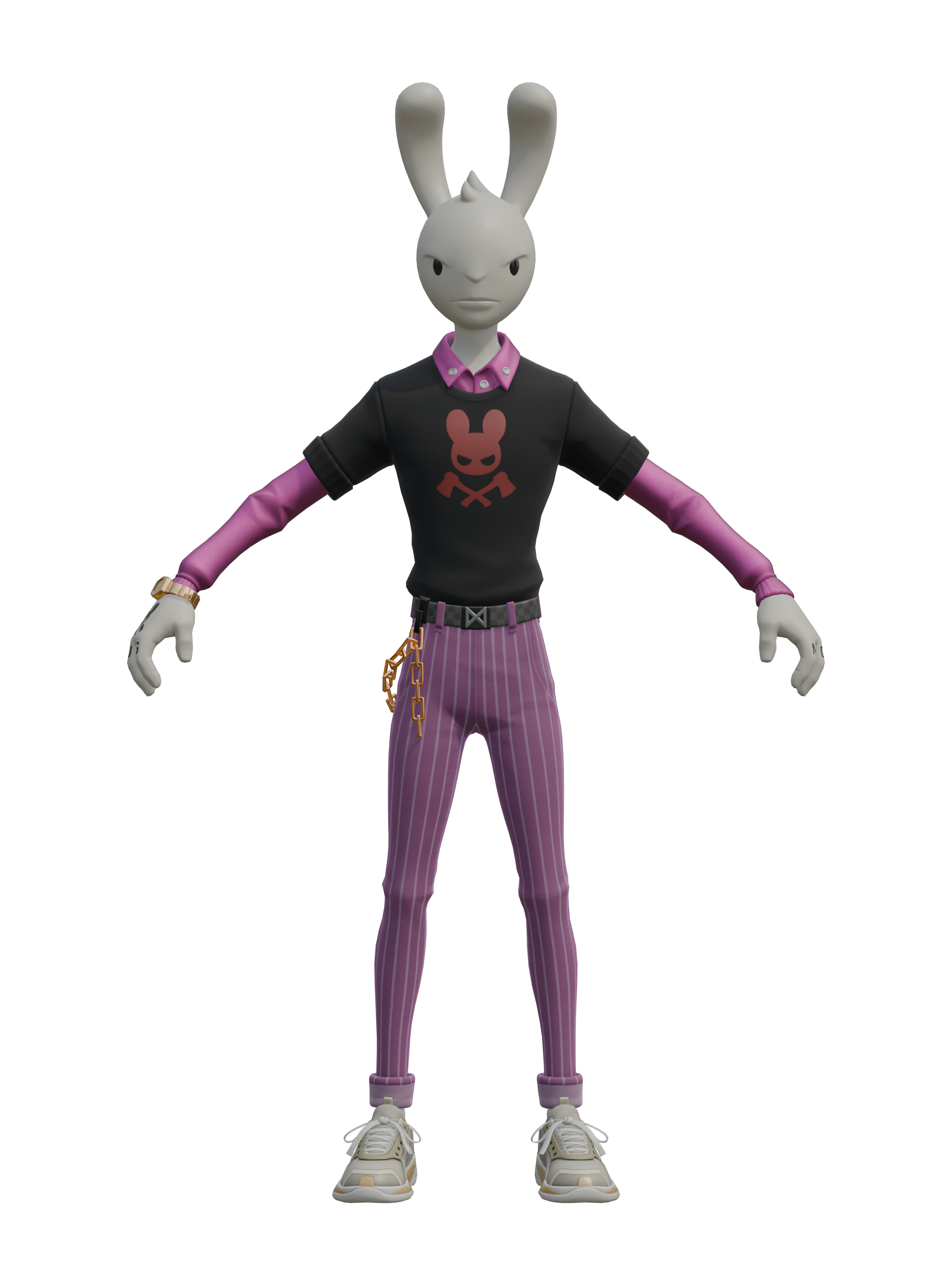 Guggimon, 4K transparent render