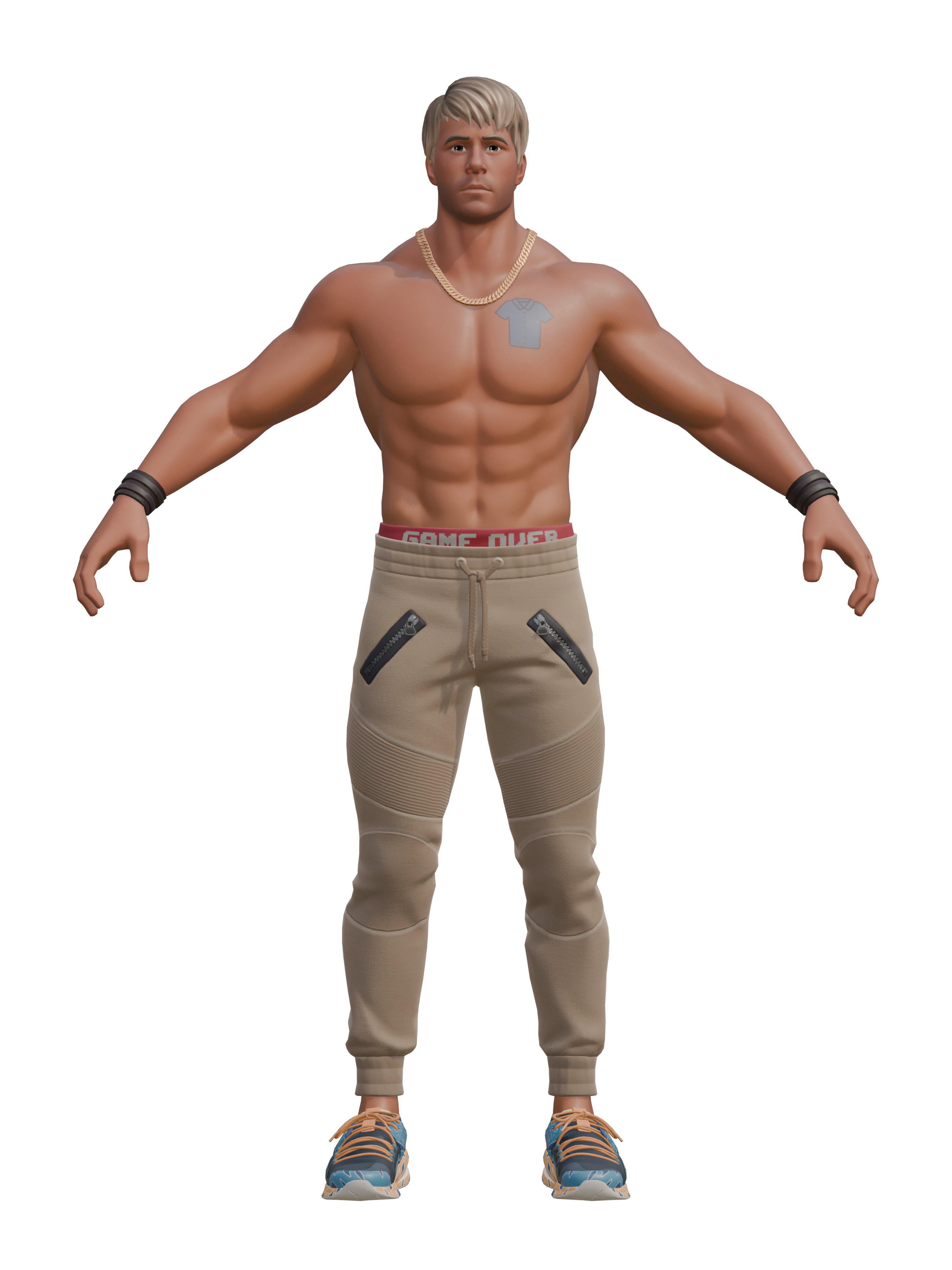 Tipo, render 4K transparente
