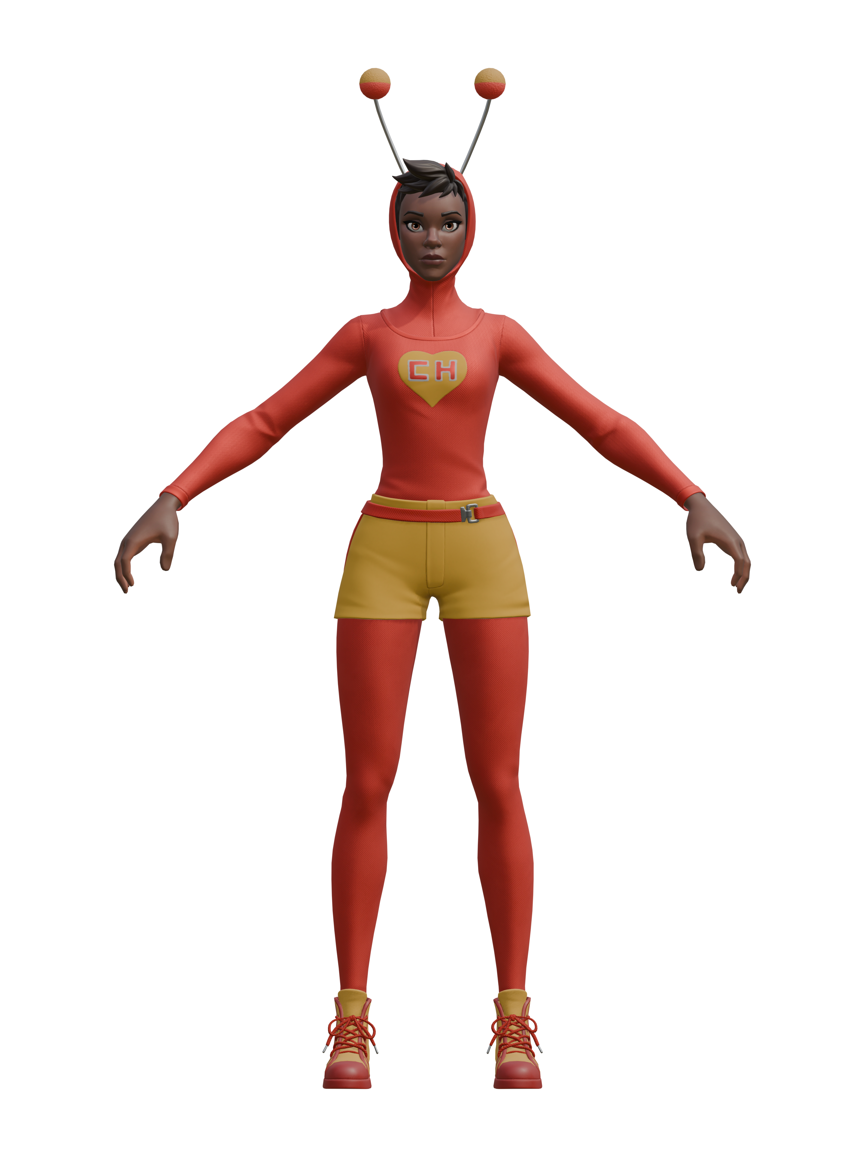 Amazona Colorada, render 4K transparente