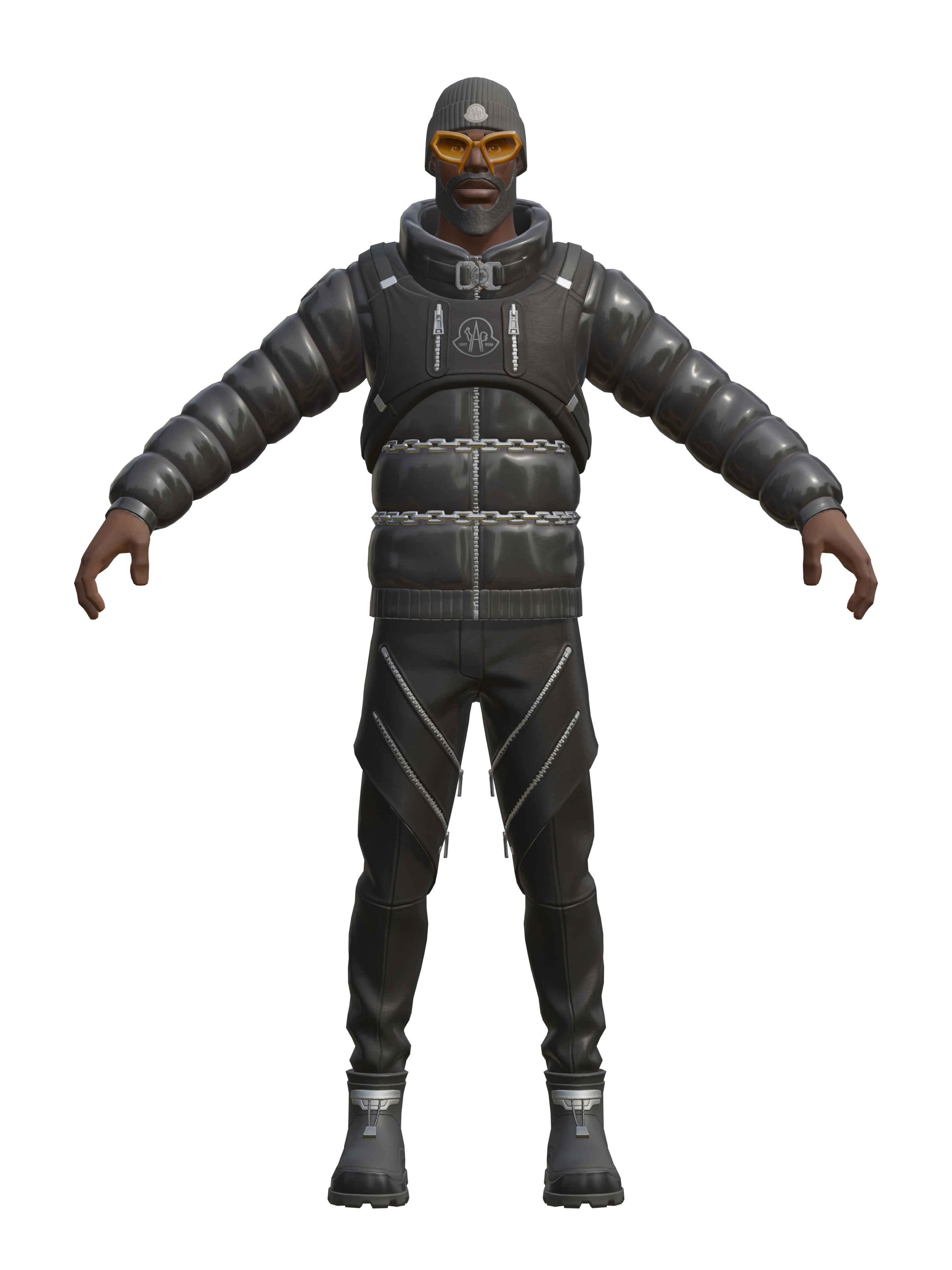 André, transparenter 4K-Render