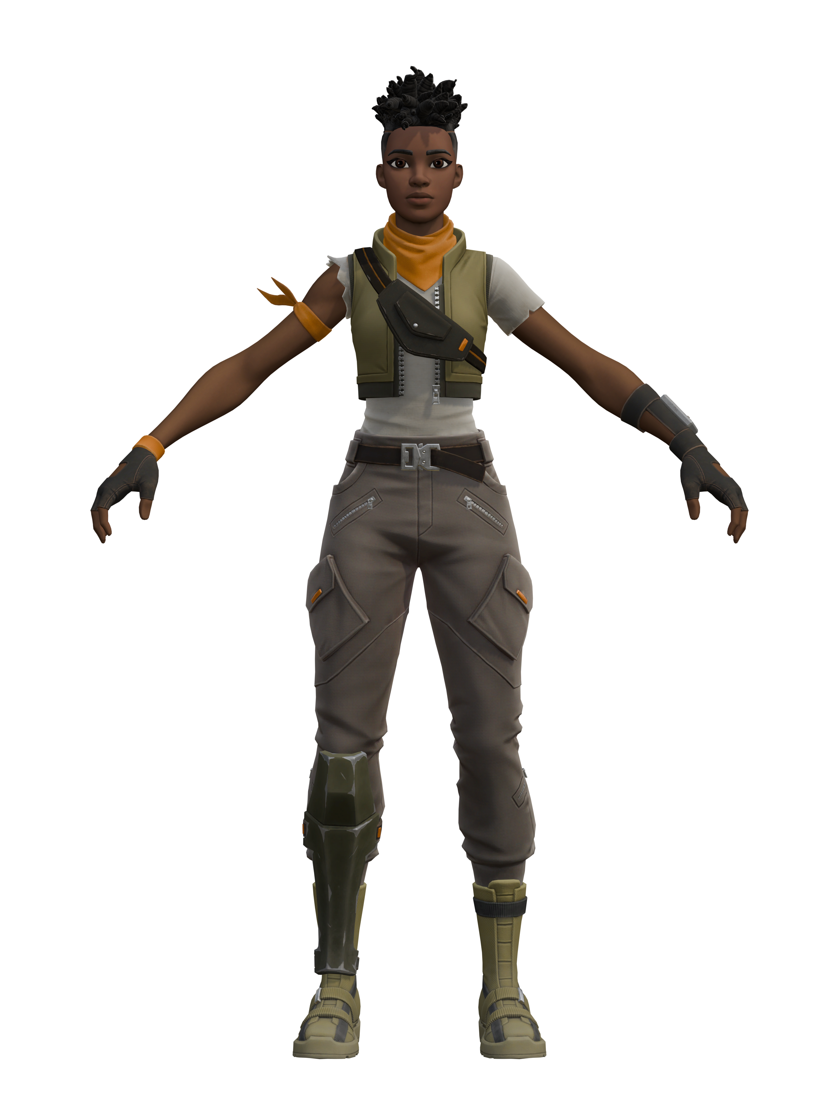 Kompaniekommandantin, transparenter 4K-Render