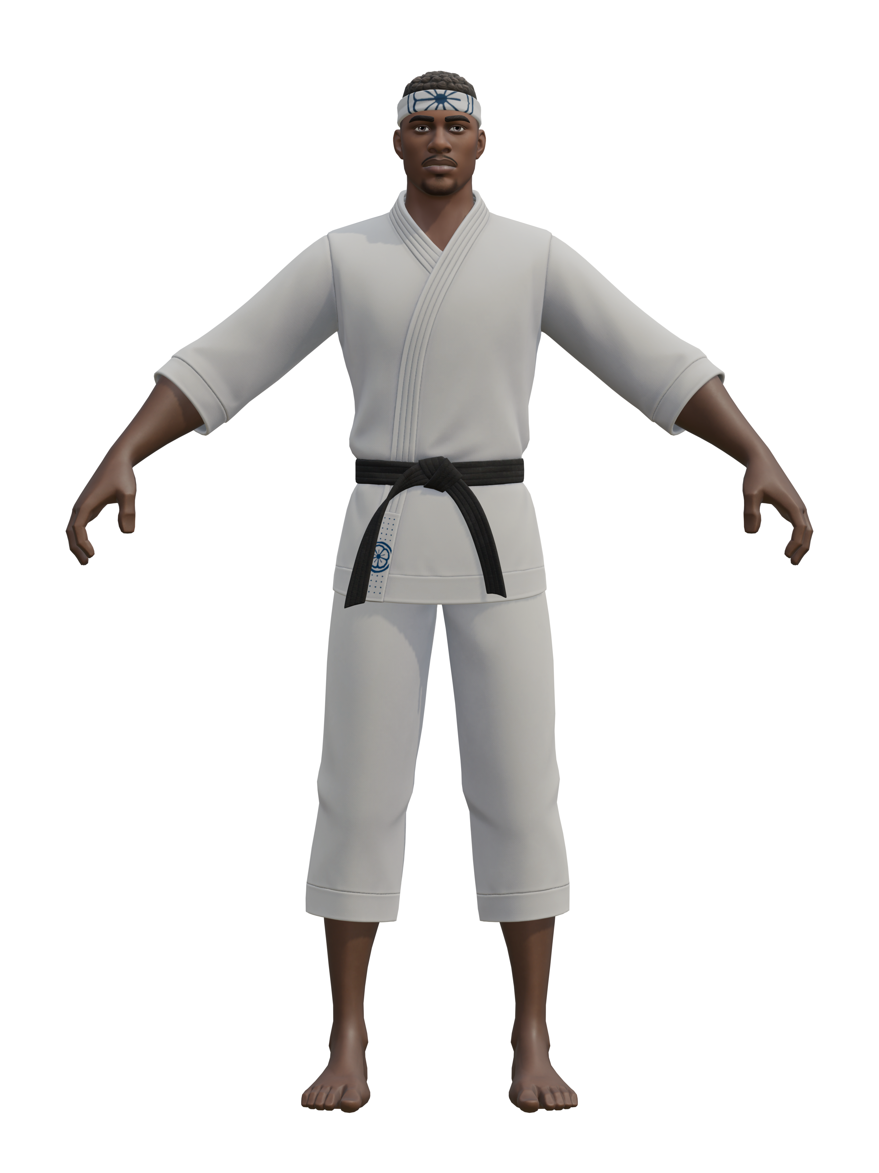 Defensor del dojo, render 4K transparente