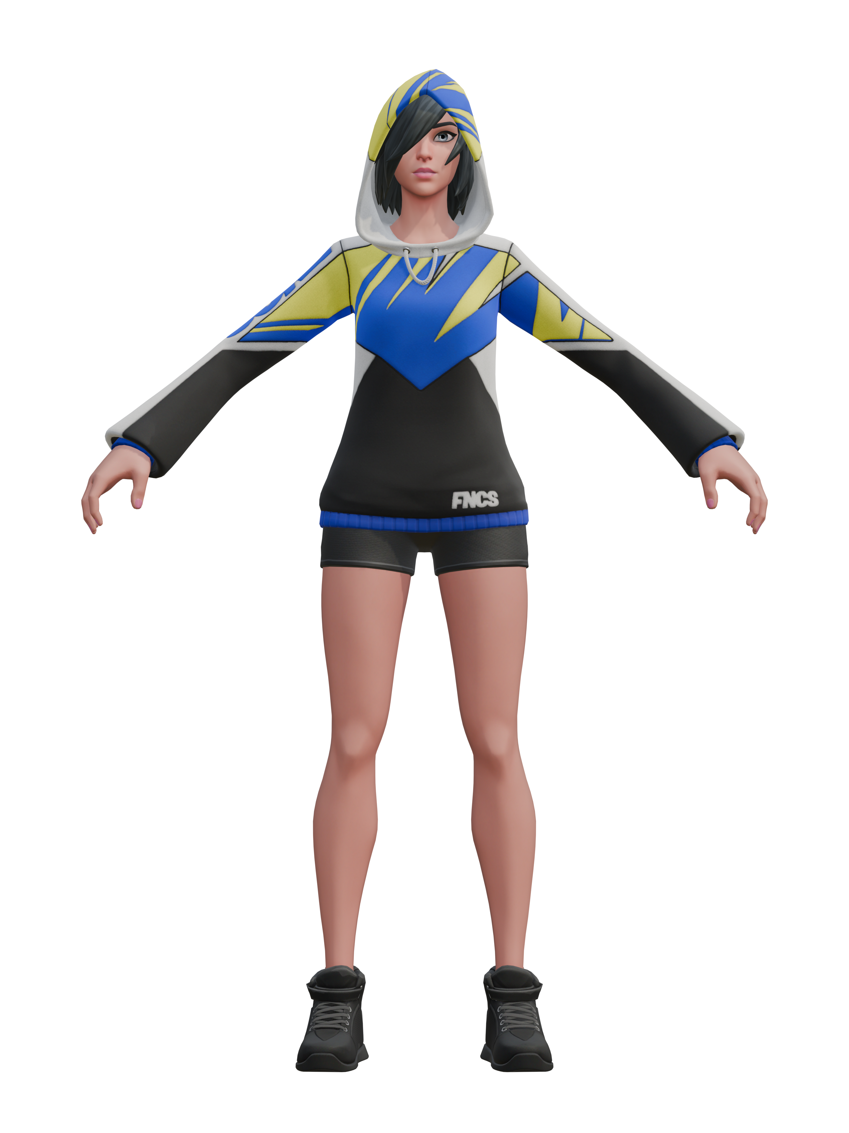 Campeona de la FNCS 3:1, render 4K transparente