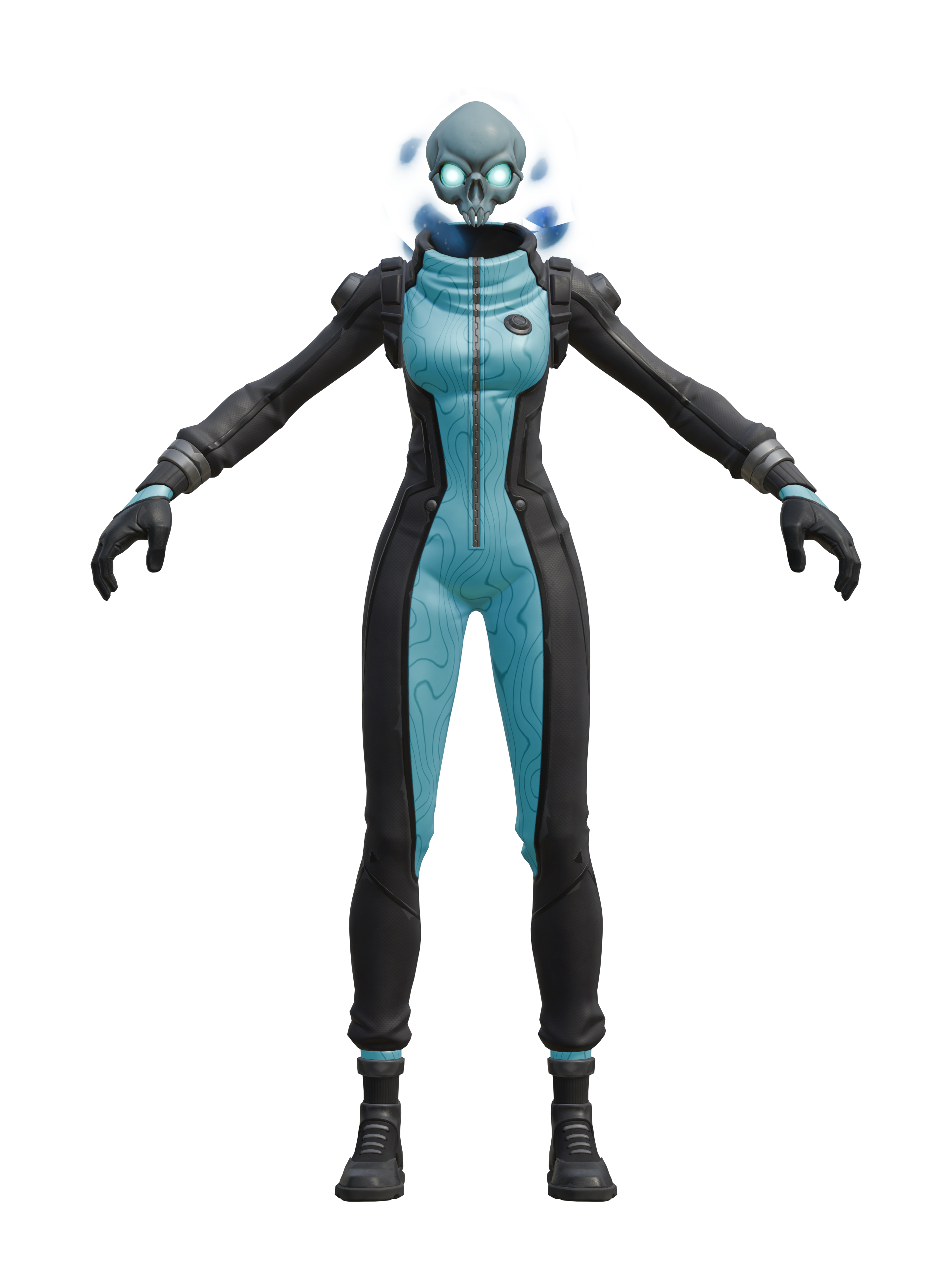 Ewige Wanderin, transparenter 4K-Render