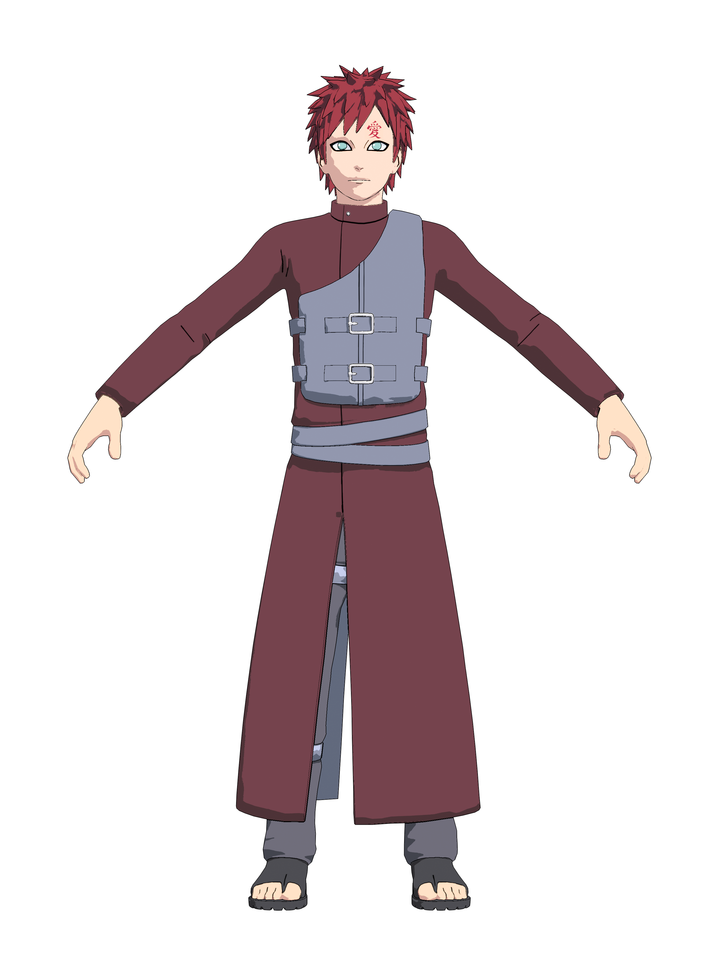 Gaara, render 4K transparente