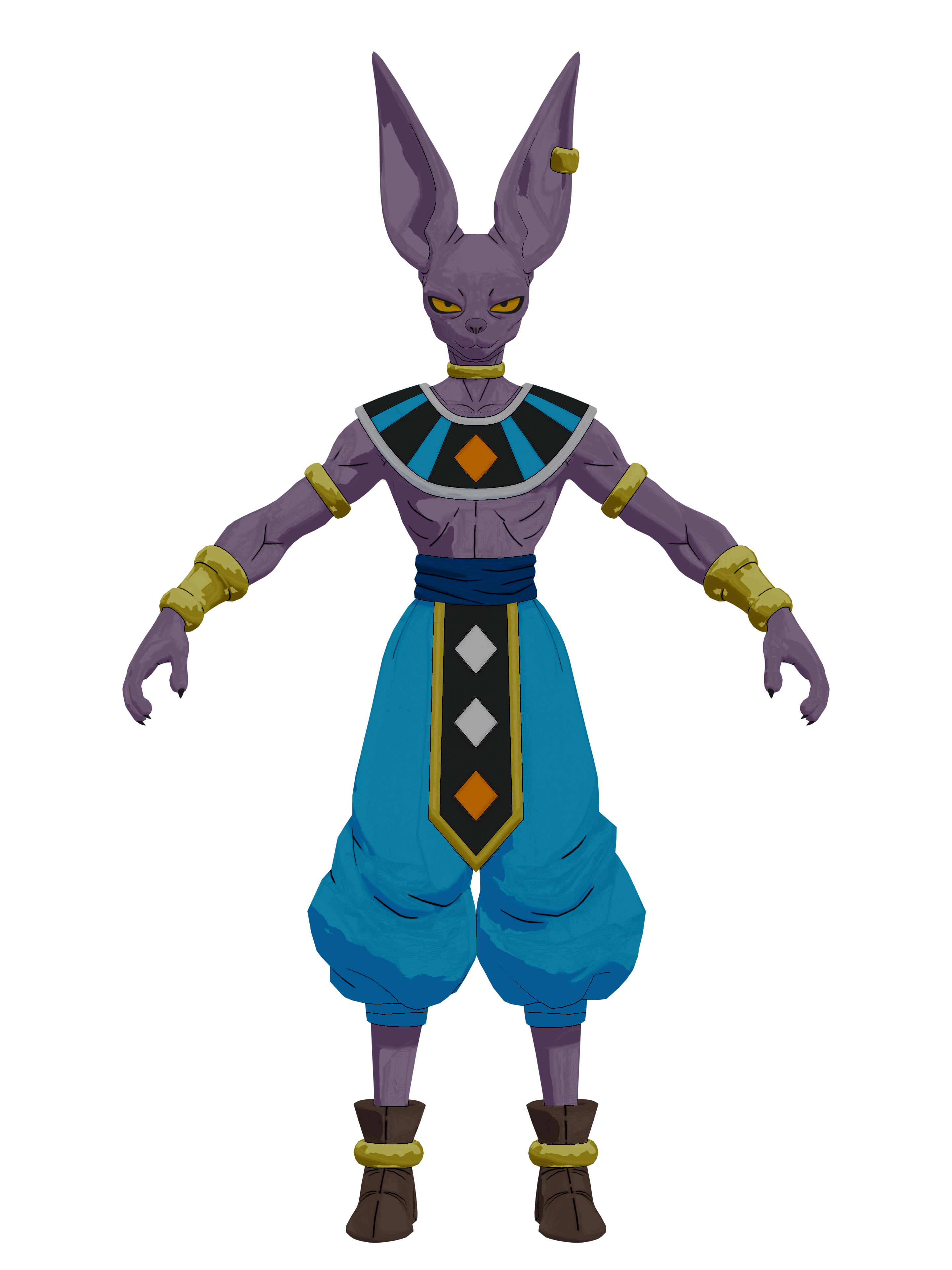 Beerus, render 4K transparente