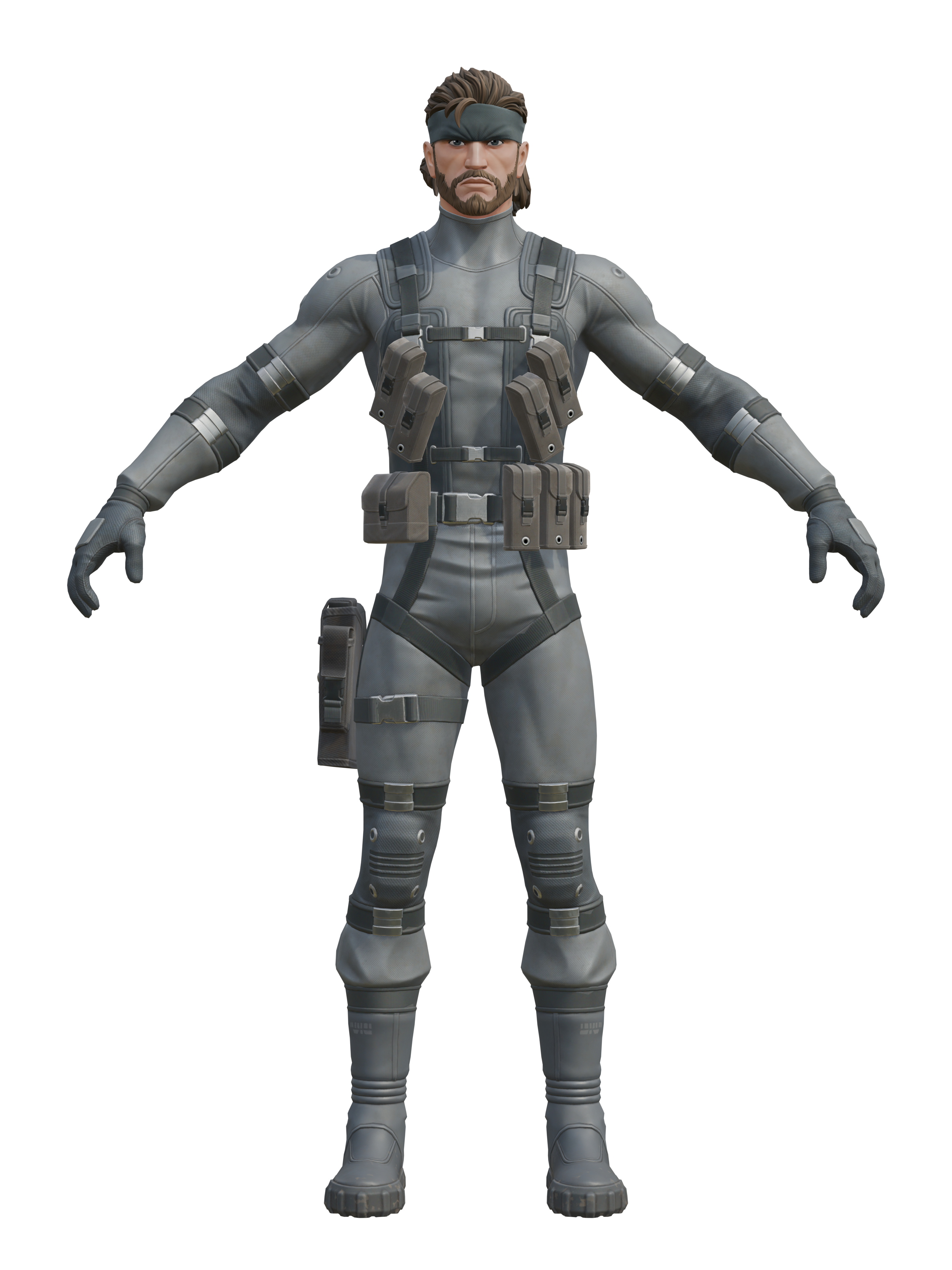 Solid Snake, transparenter 4K-Render