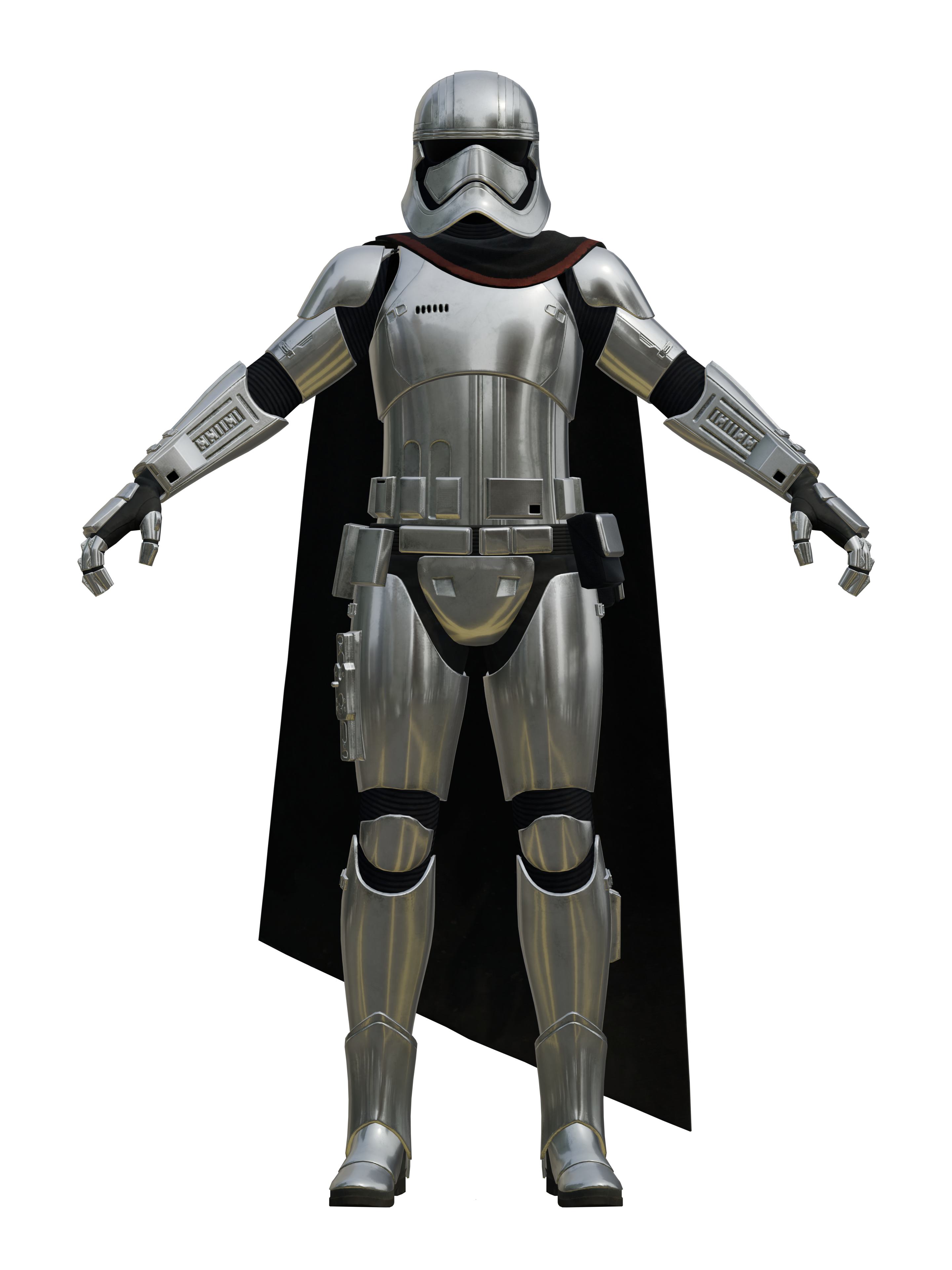Captain Phasma, transparenter 4K-Render