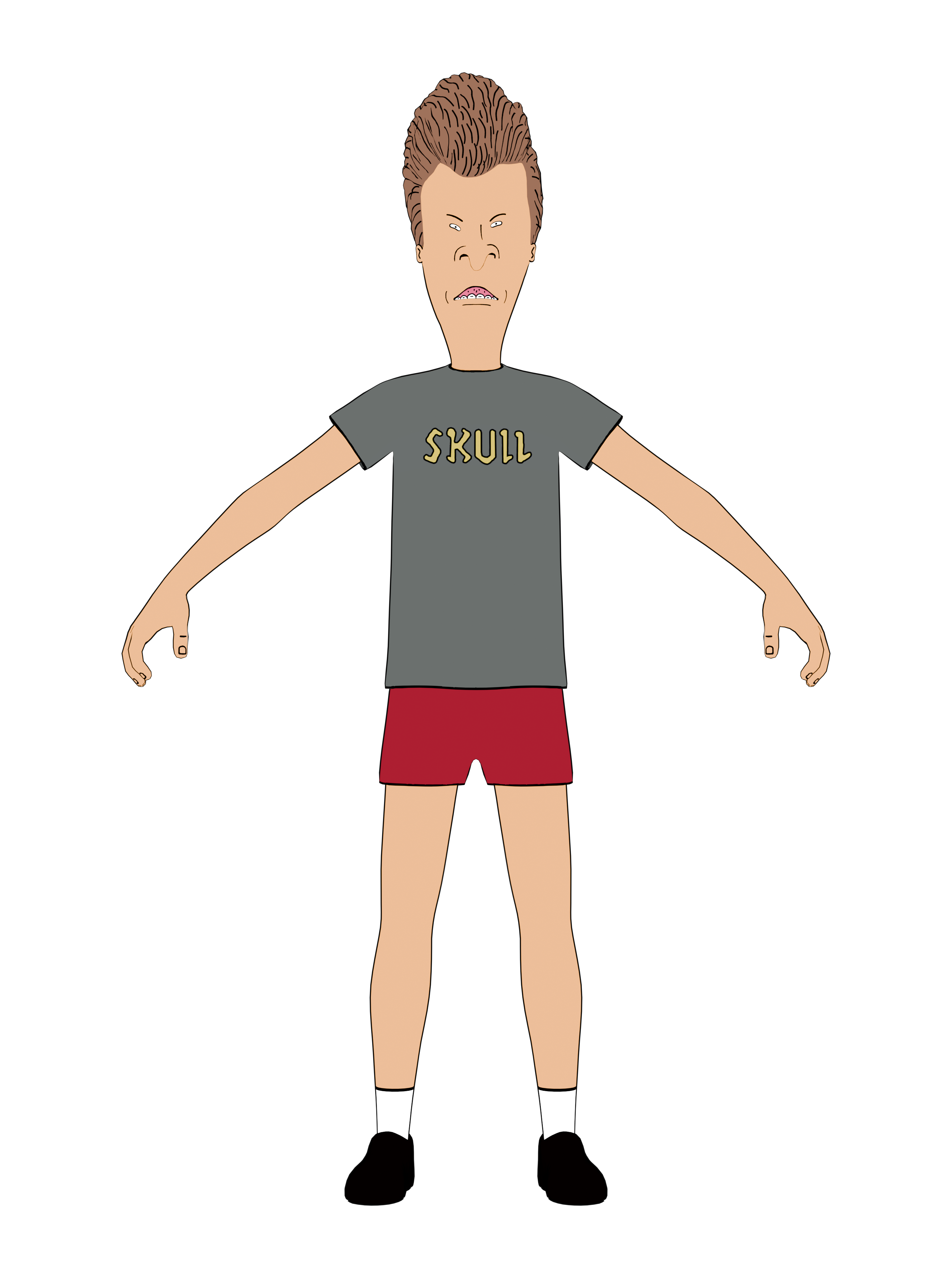 Butt-Head, transparenter 4K-Render