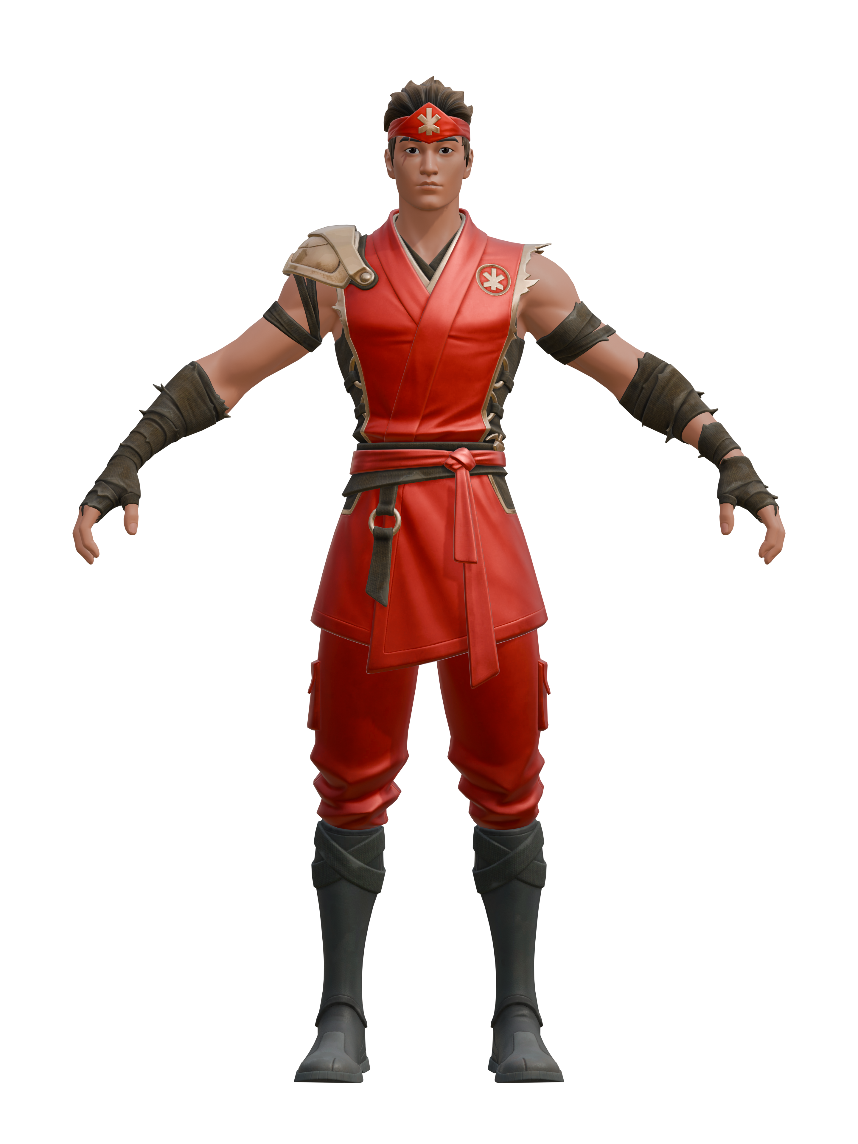 Mestre do FOGO Kai, render 4K transparente