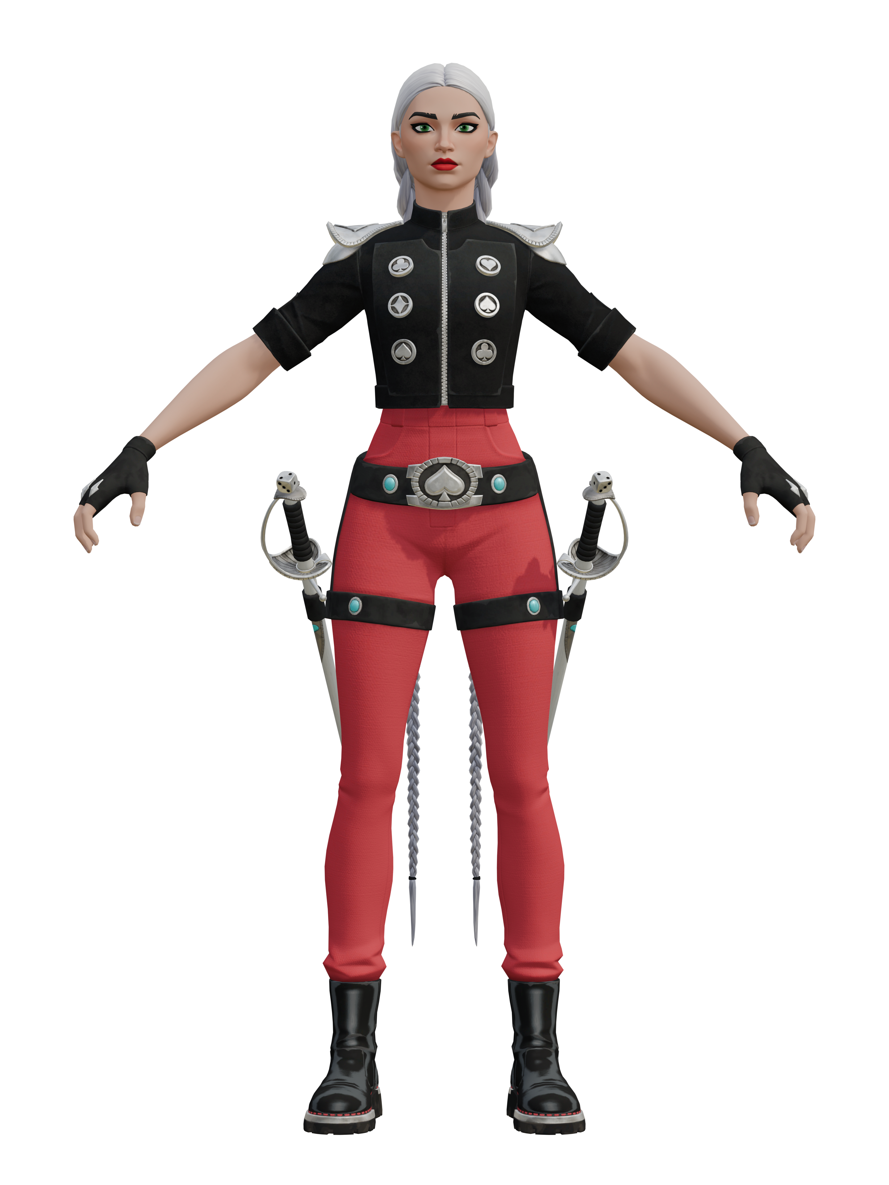 Cassidy Quinn, render 4K transparente