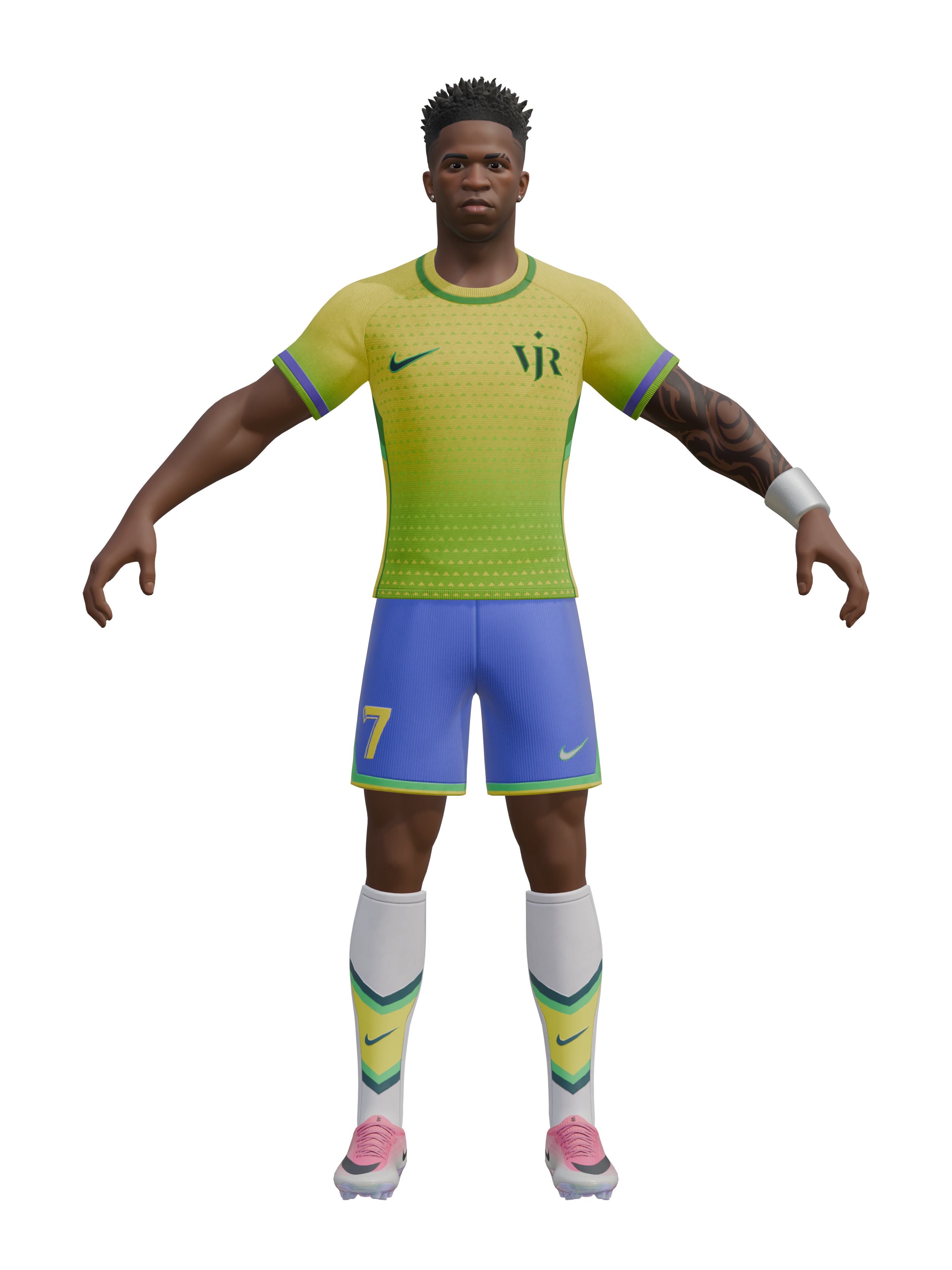 Vini Jr., transparenter 4K-Render
