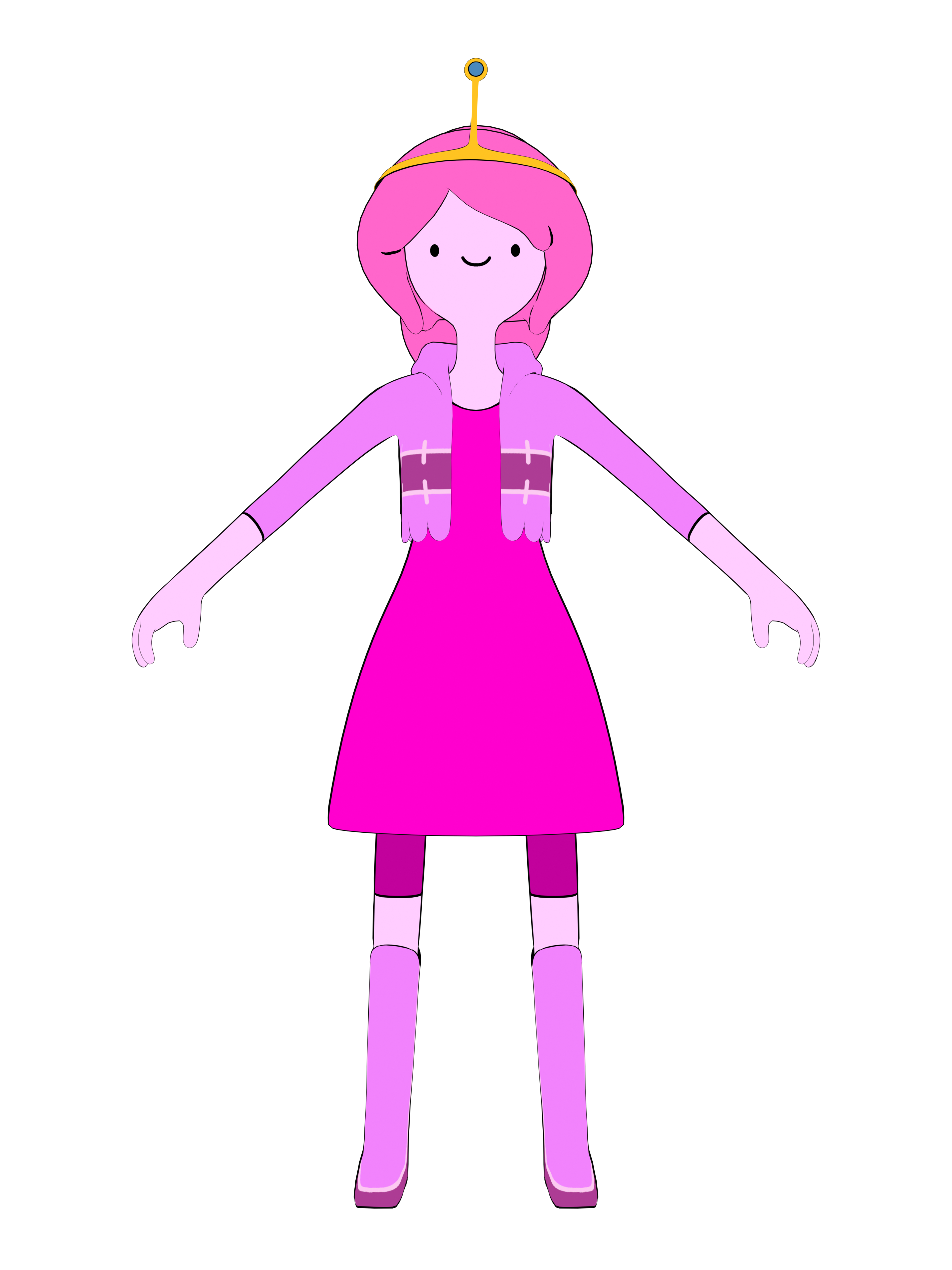 Prinzessin Bubblegum, transparenter 4K-Render