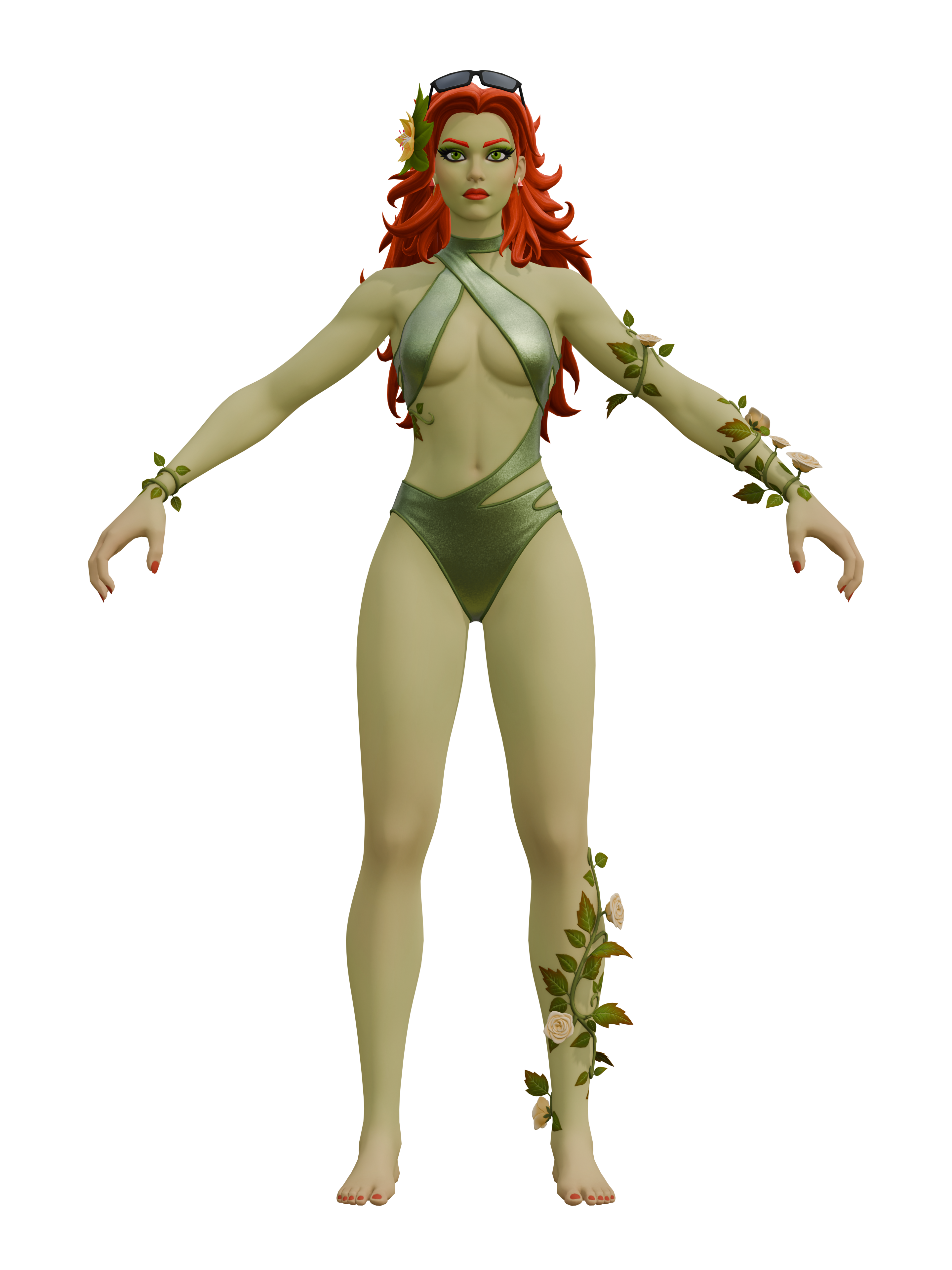 Chlorophyll-Ivy, transparenter 4K-Render