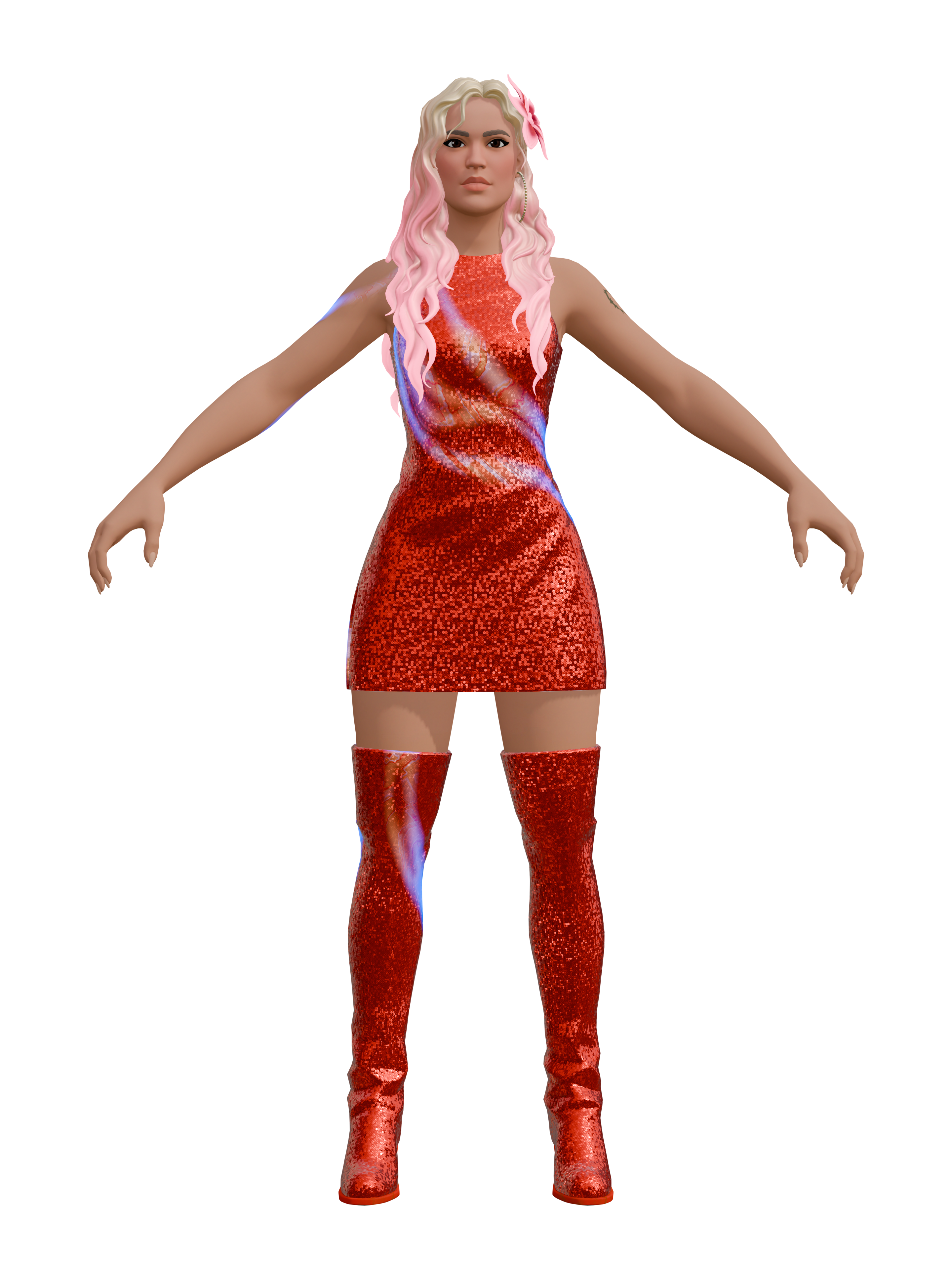 Carolina, transparenter 4K-Render