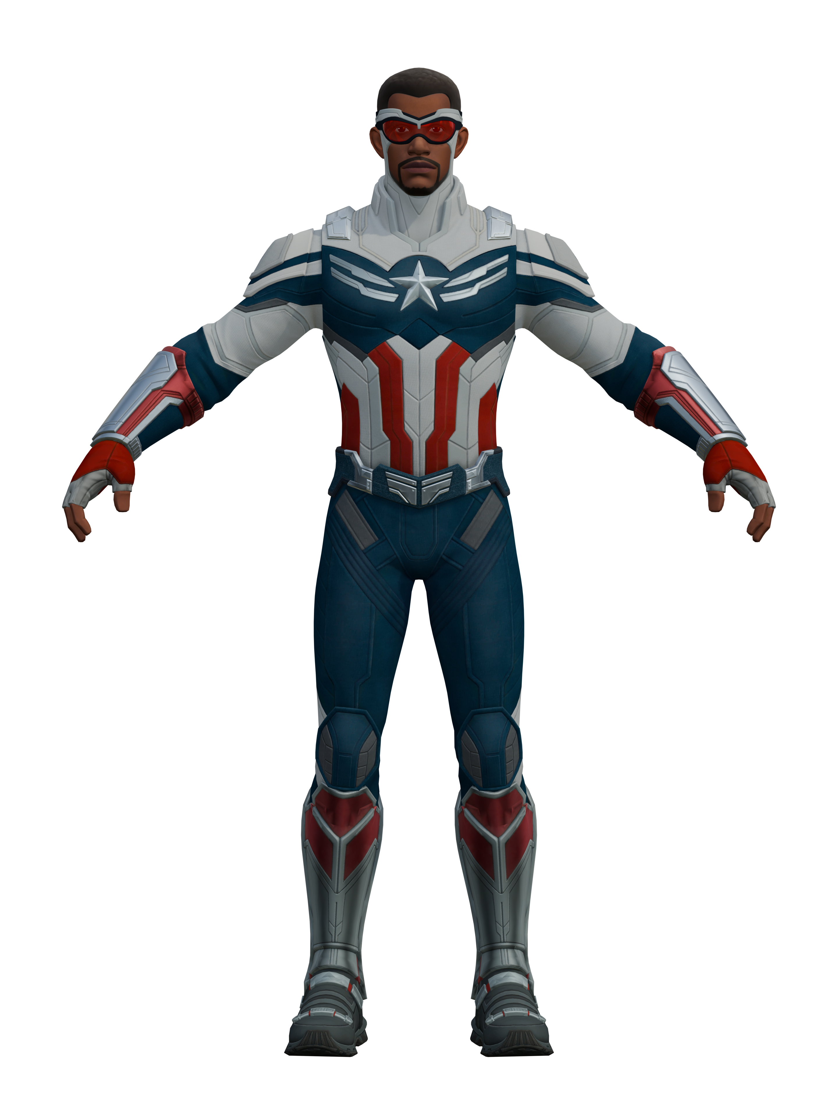 Captain America – Sam Wilson (MCU), transparenter 4K-Render