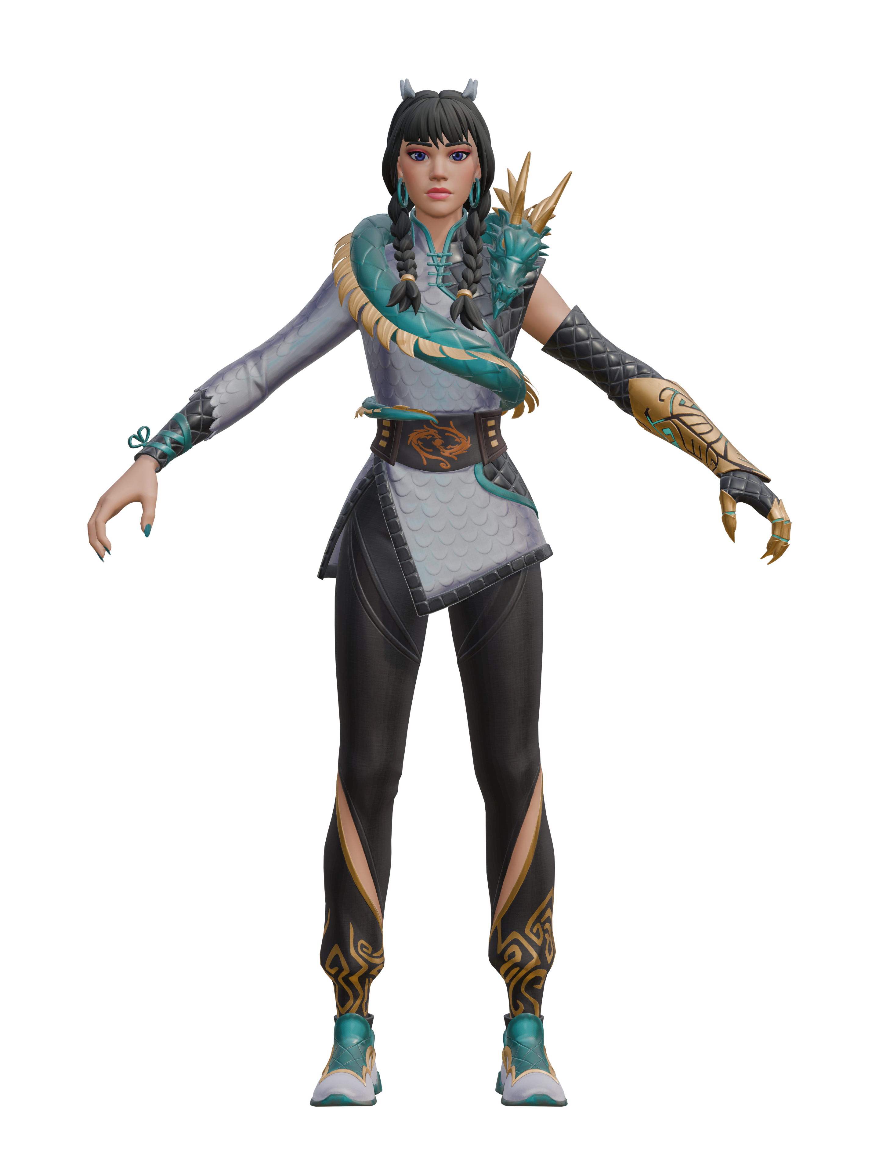 Guardian Lin, 4K transparent render