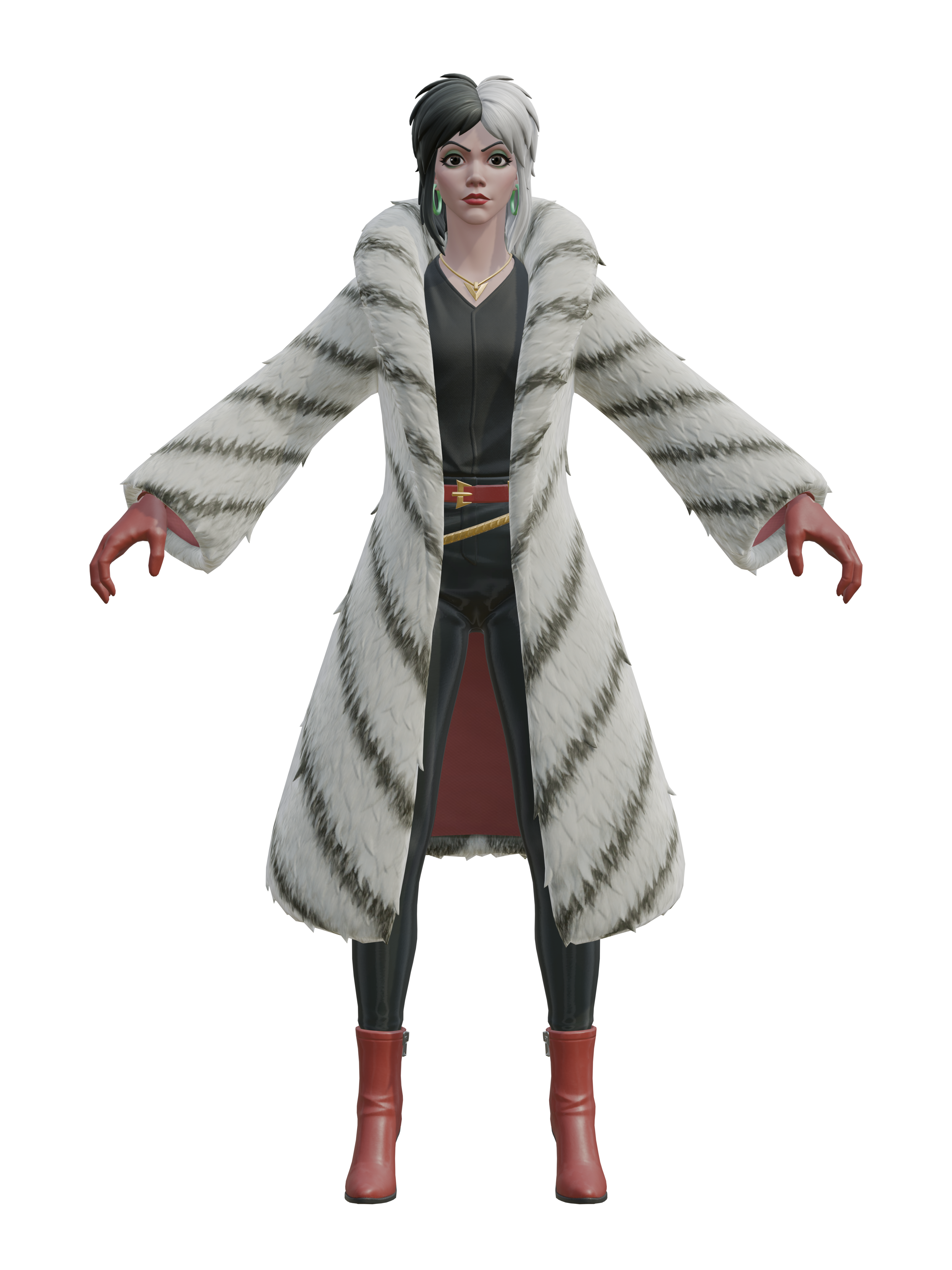 Cruella de Vil, render 4K transparente