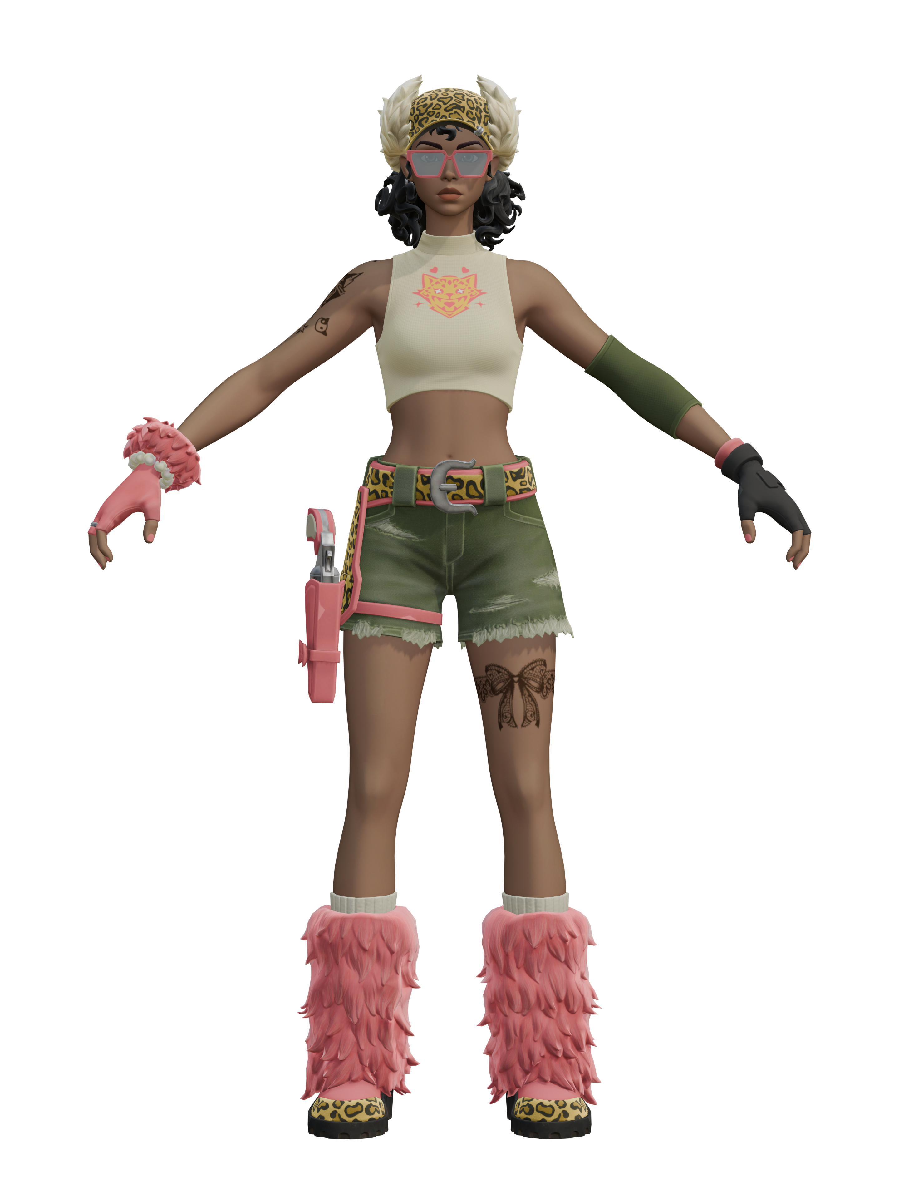 Xiomara, render 4K transparente