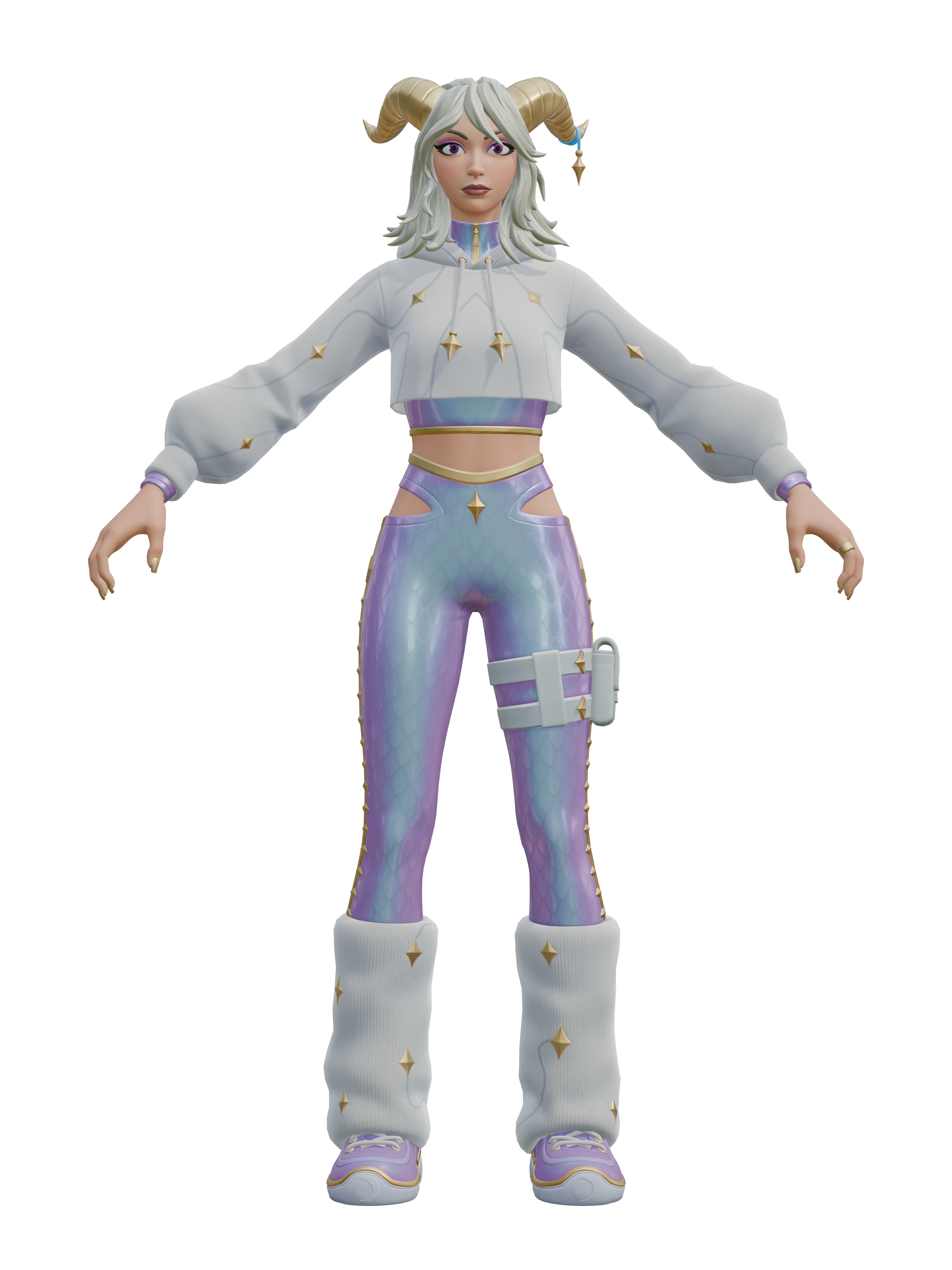 Aries, render 4K transparente