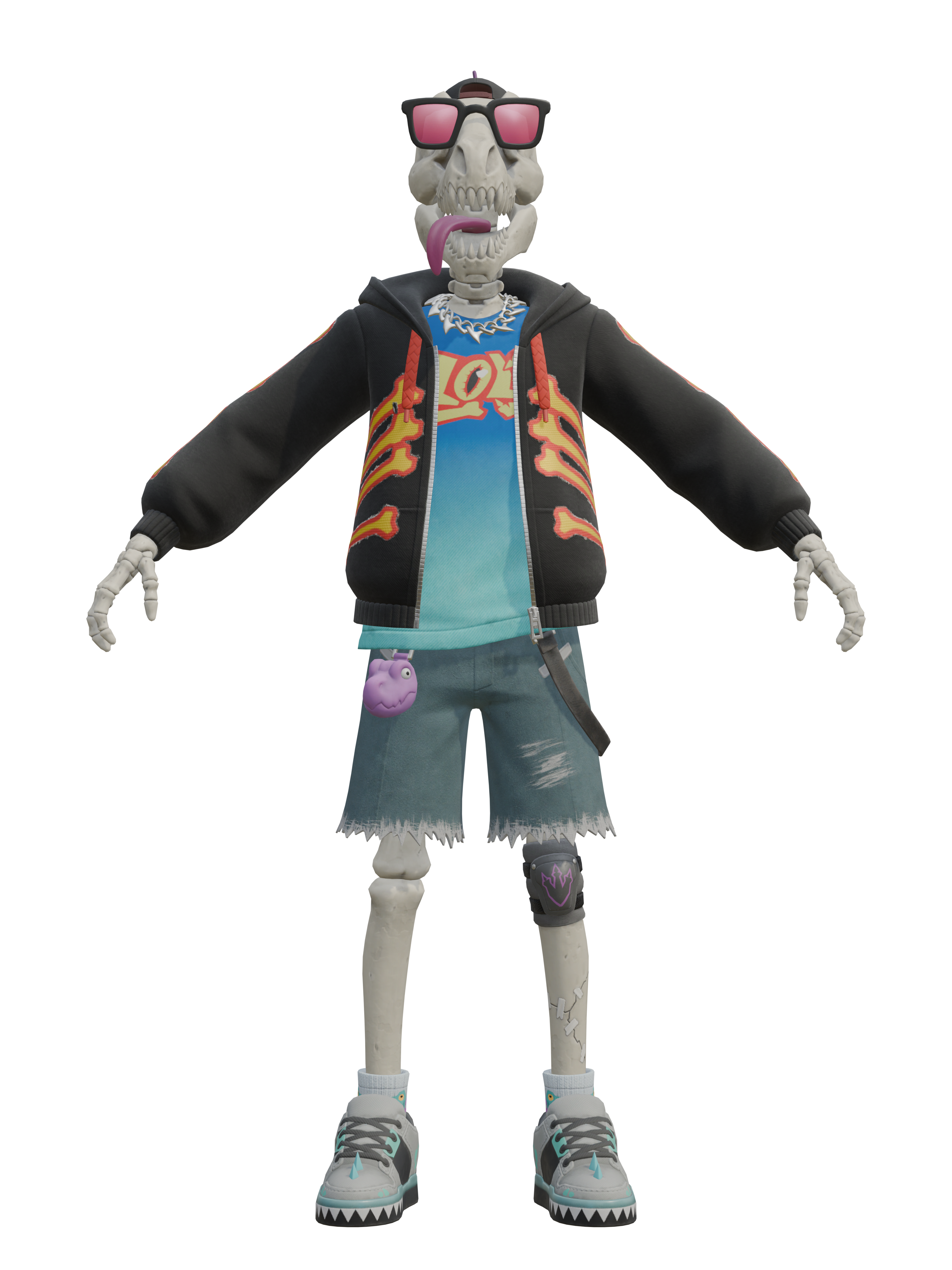 Charlie el chiflado, render 4K transparente
