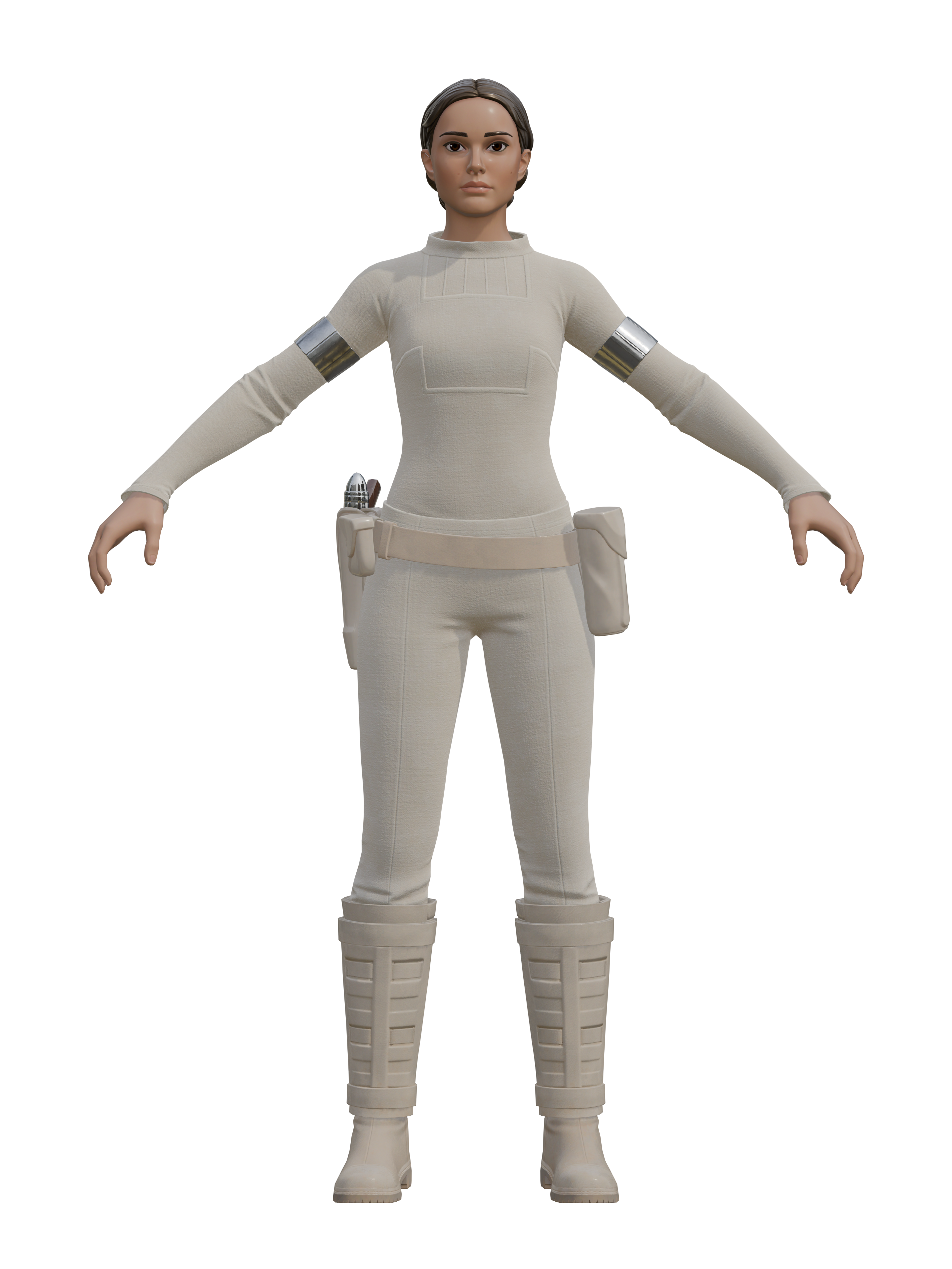 Padmé Amidala, transparenter 4K-Render