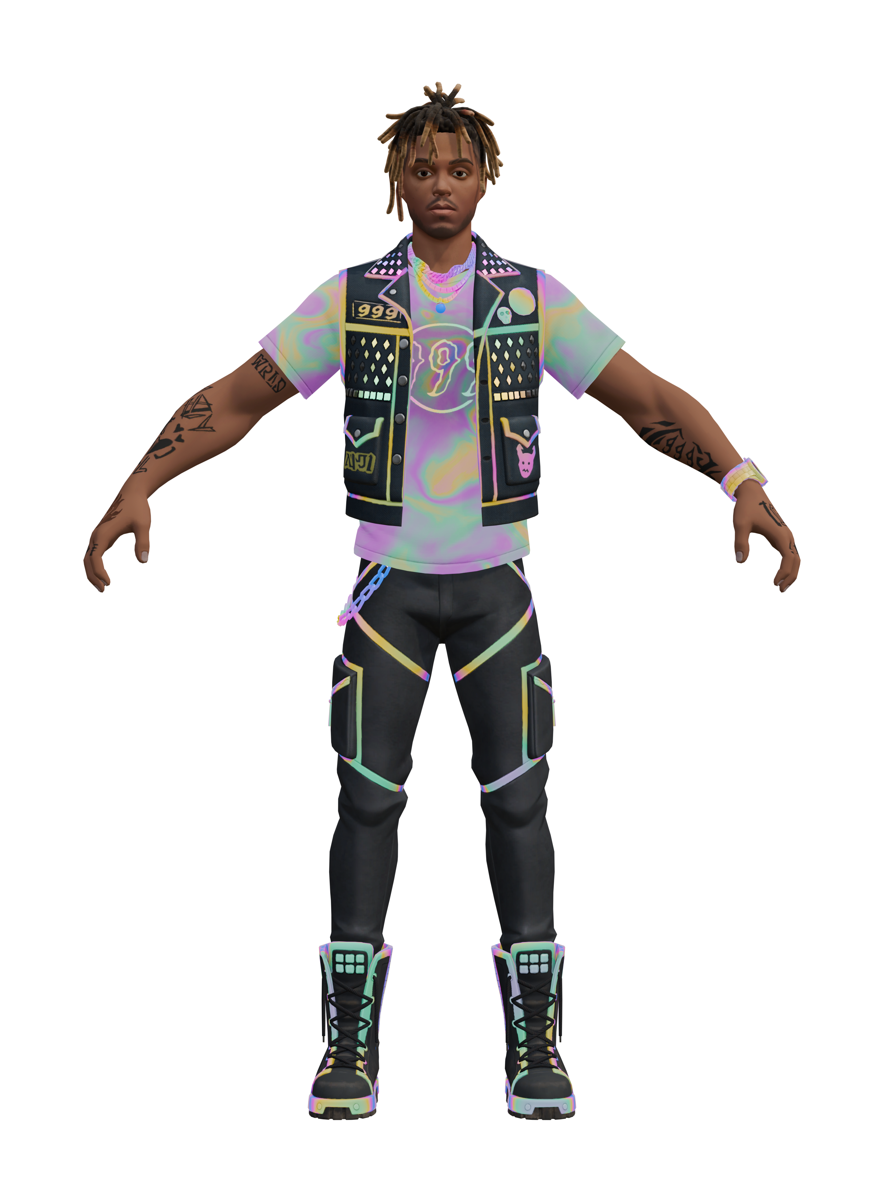 Juice WRLD, rendu 4K transparent