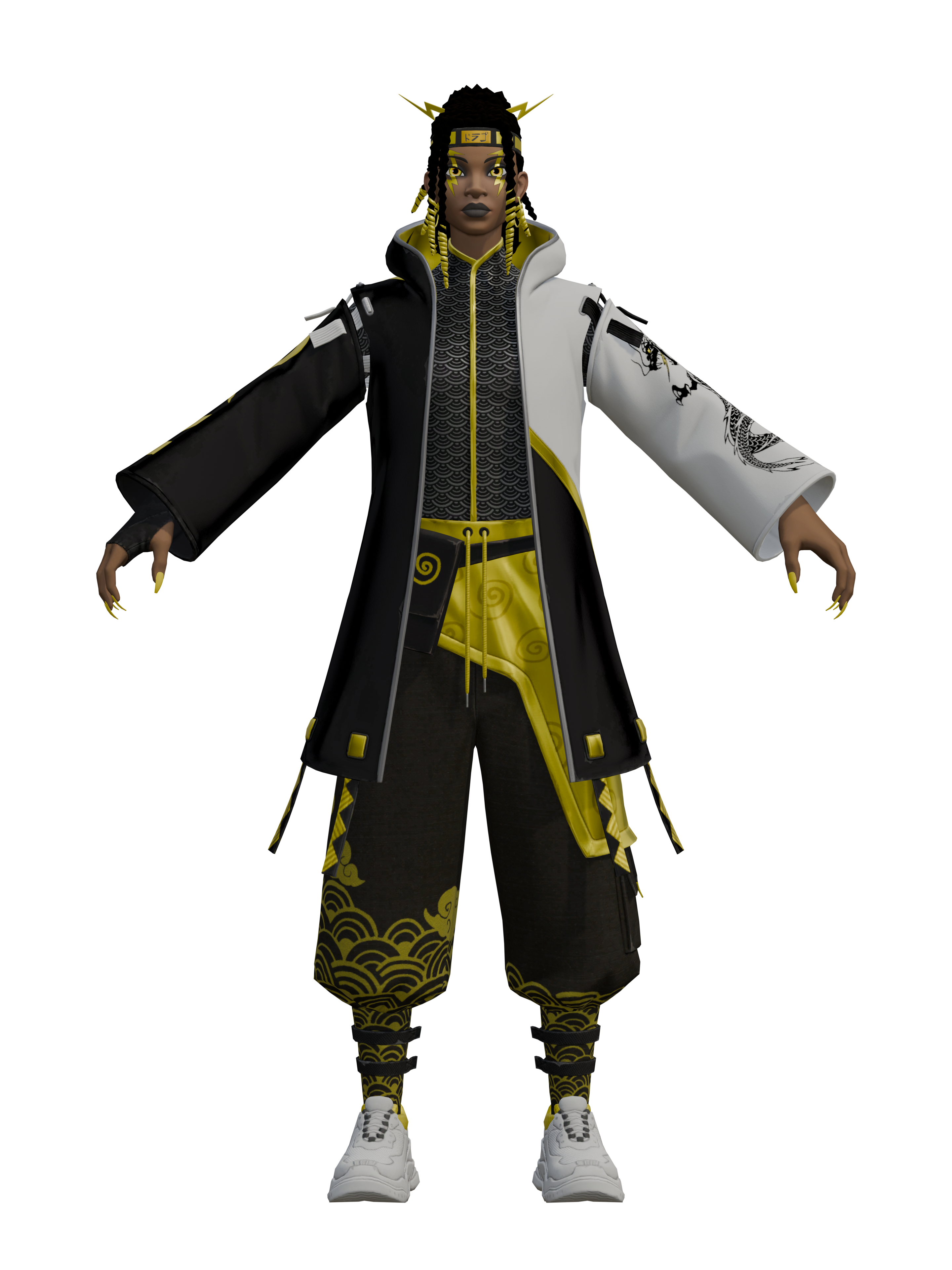 Ayida, transparenter 4K-Render