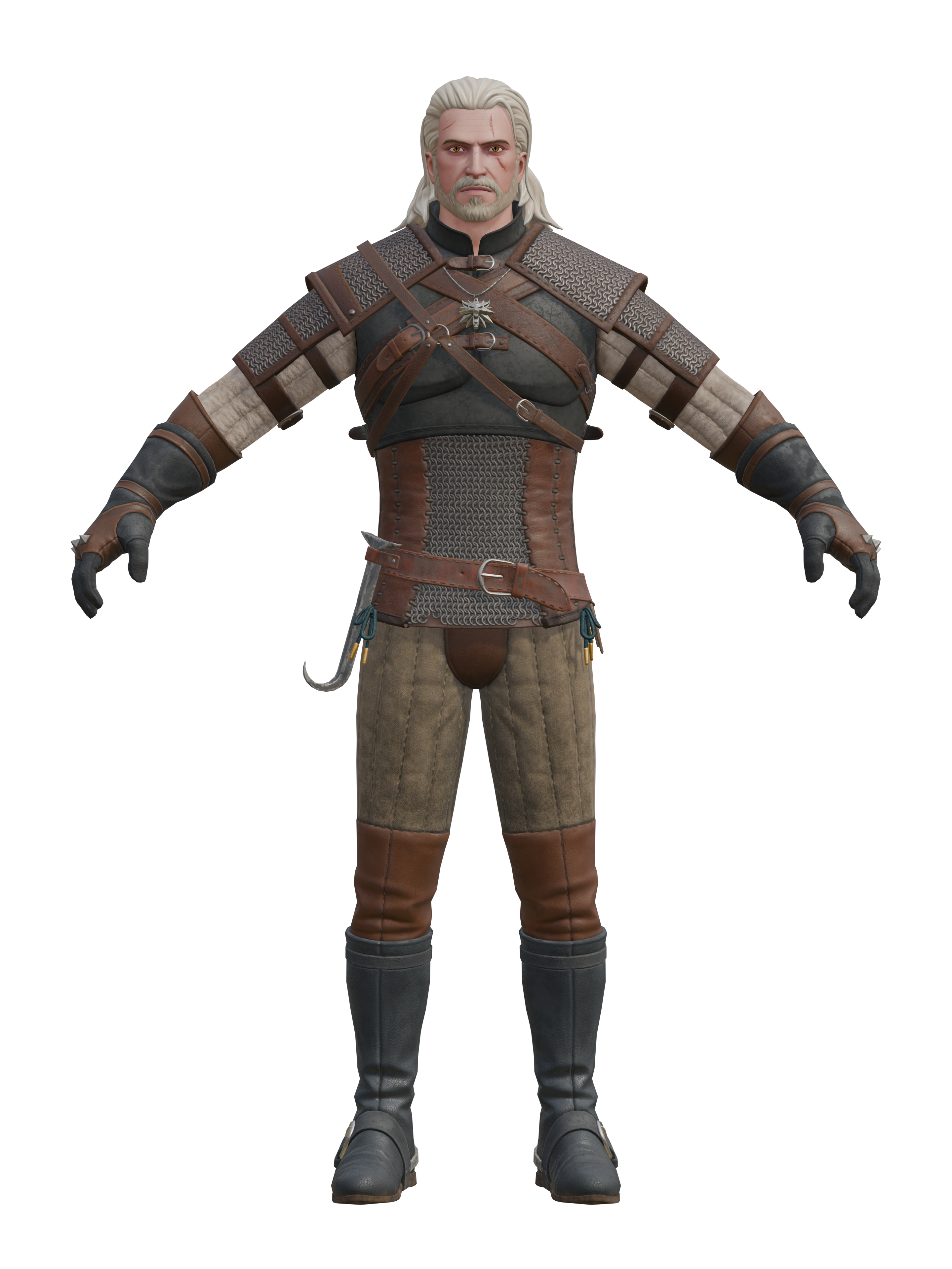 Geralt von Riva, transparenter 4K-Render