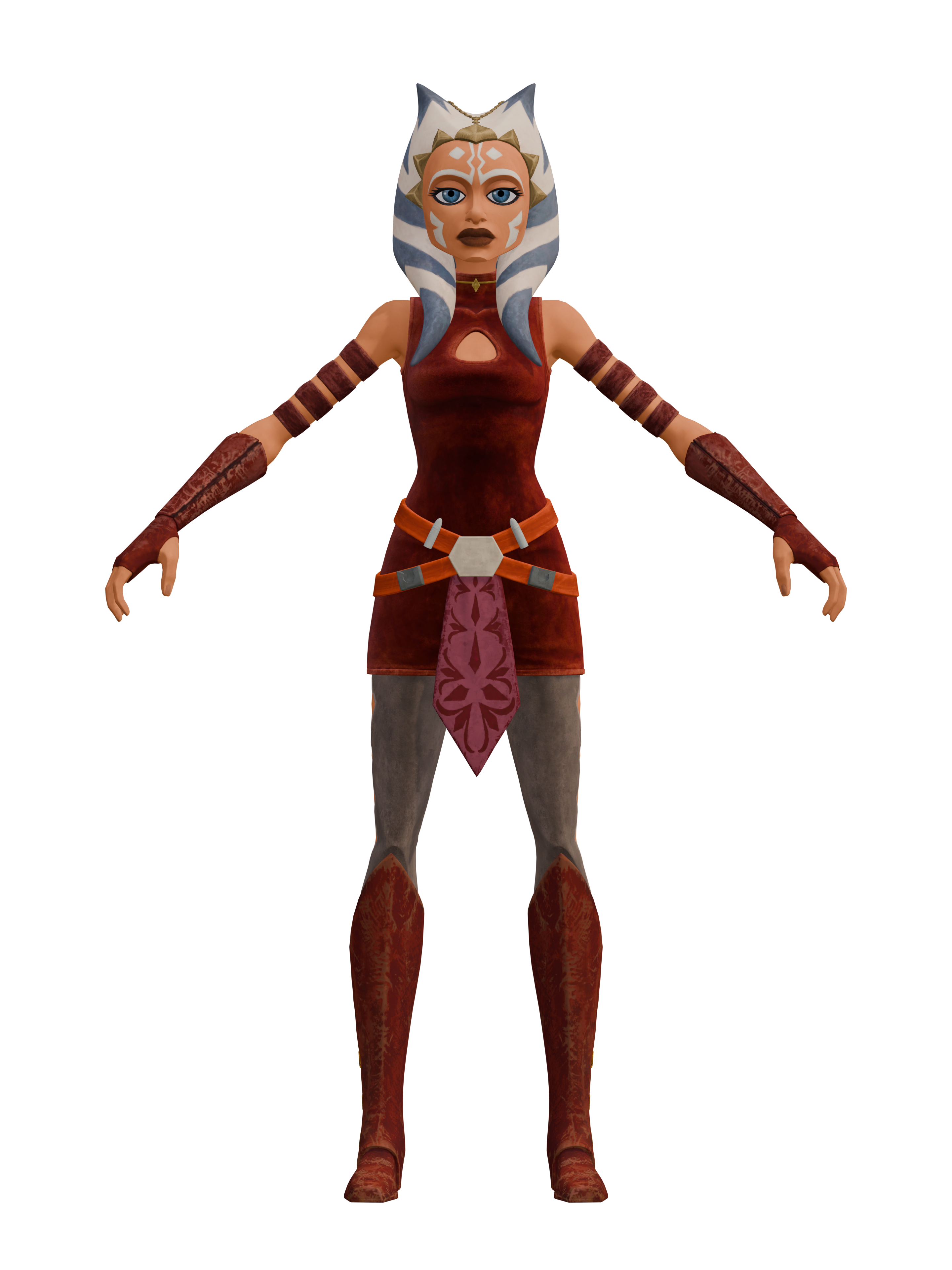 Ahsoka Tano (guerra de los clones), render 4K transparente
