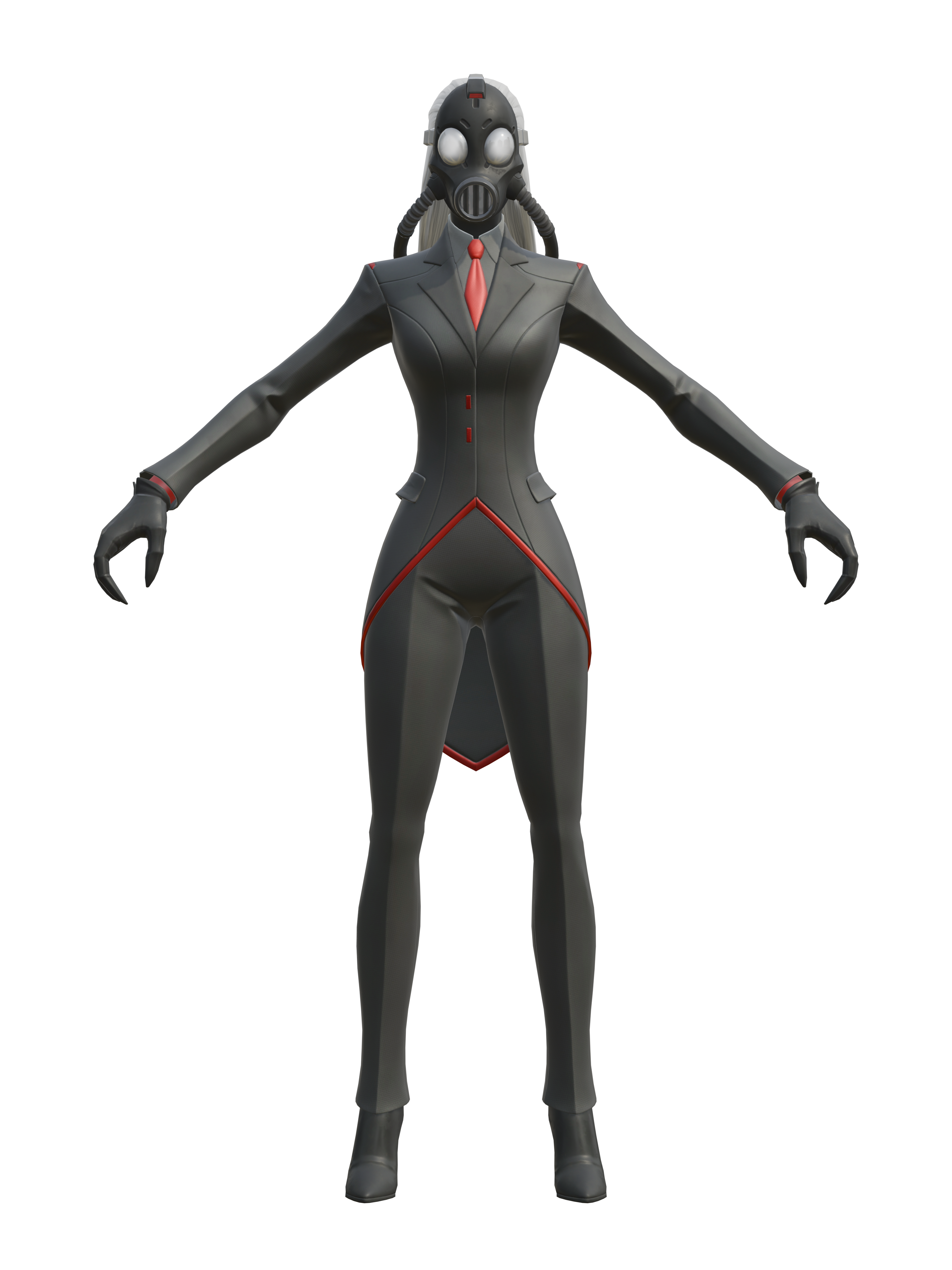 Directora caótica, render 4K transparente