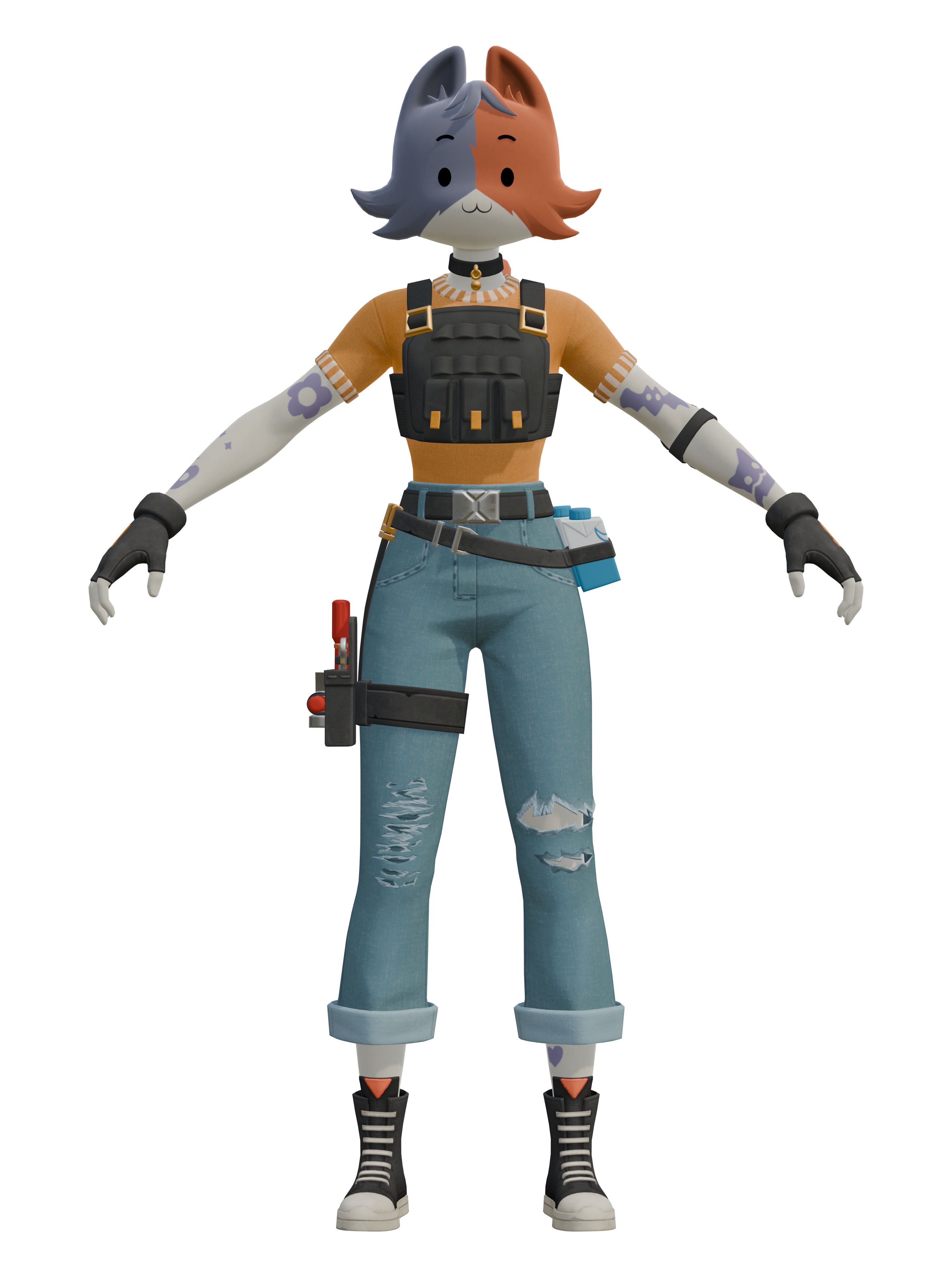 Cate Michi, render 4K transparente