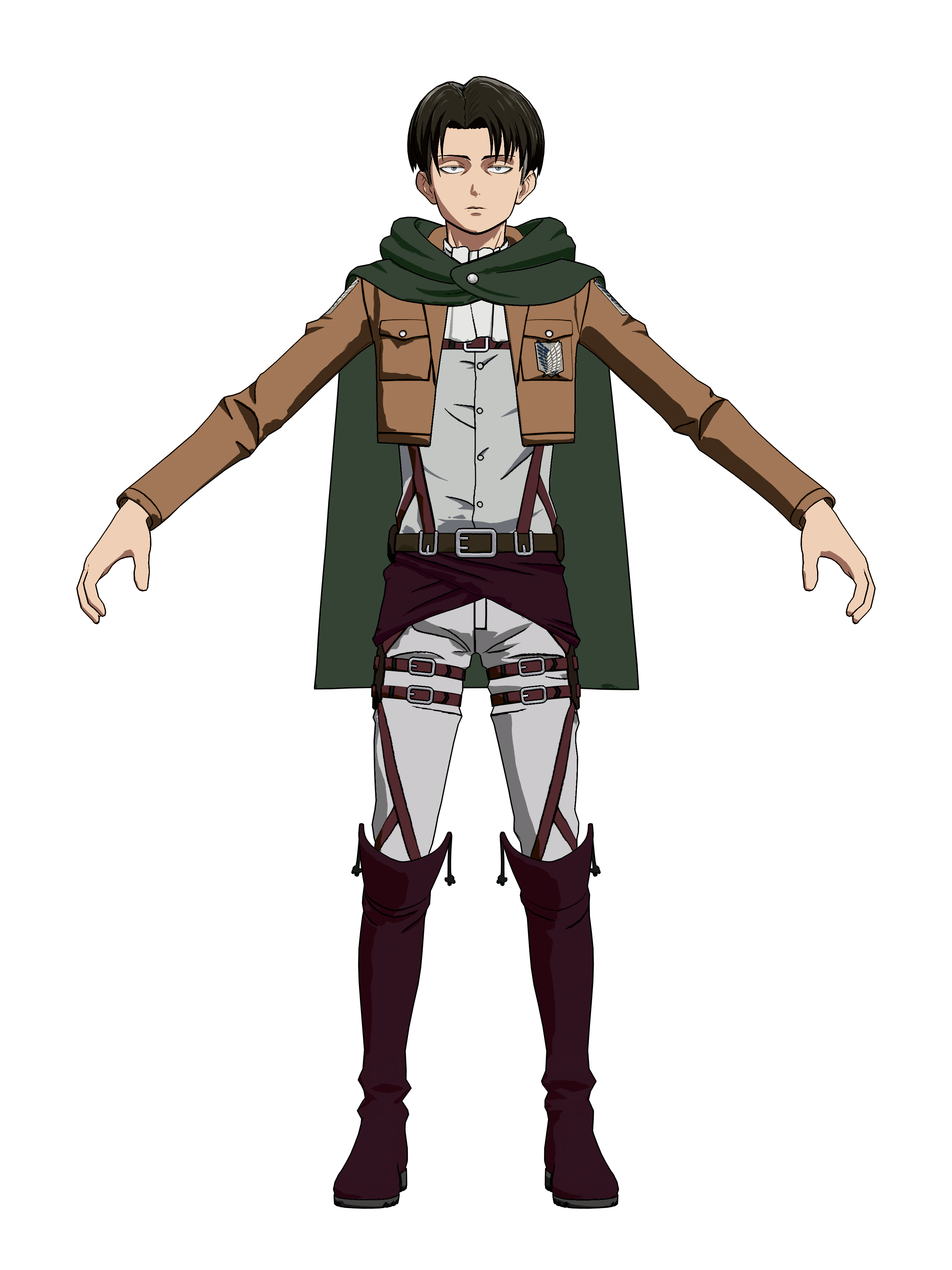 Kommandant Levi, transparenter 4K-Render