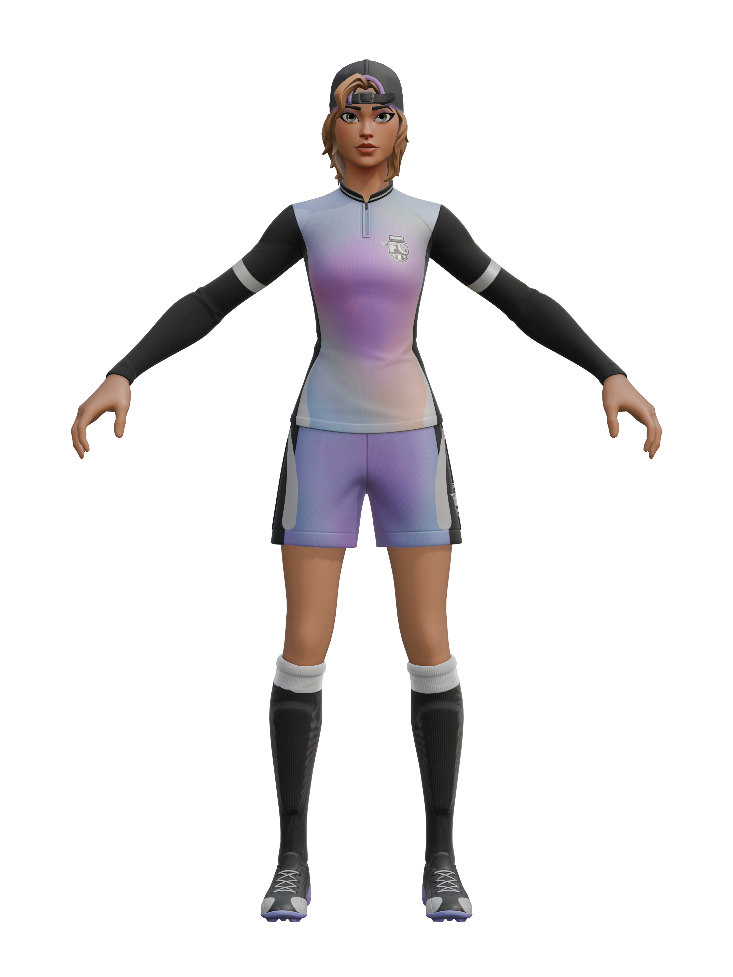 Attaquante Mécano du FFC, rendu 4K transparent